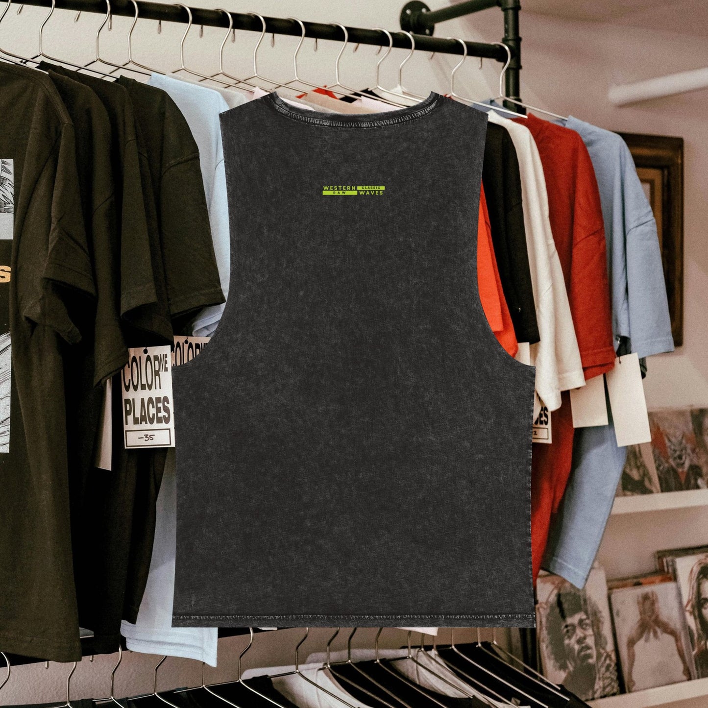 Unisex Stonewash Tank Top_ Series N8+ USSWTTOP PT2WW001_ Limited Edition Summer Essential by WesternWaves_