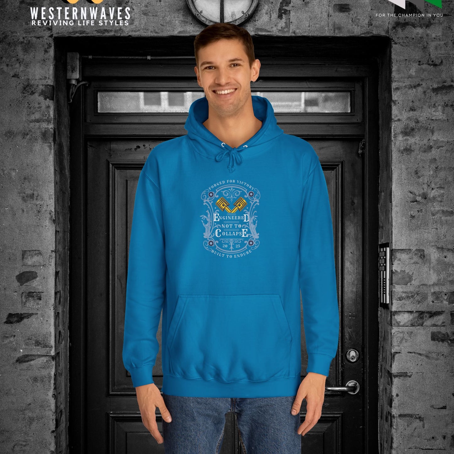 Unisex College Hoodie_ N3+ Series SCH PT2WW004_ Limited Edition Timeless Unisex Design by WesternWaves:
