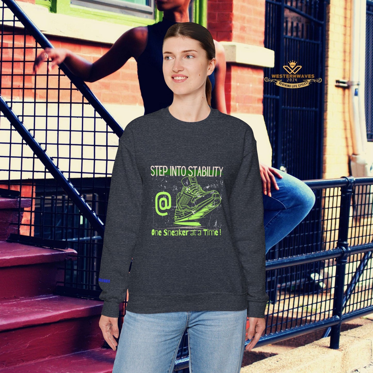 Unisex Heavy Blend™ Crewneck Sweatshirt_ N3+ Series UHBCSS PT2WW032_ Limited Edition Pure Luxury By WesternWaves: