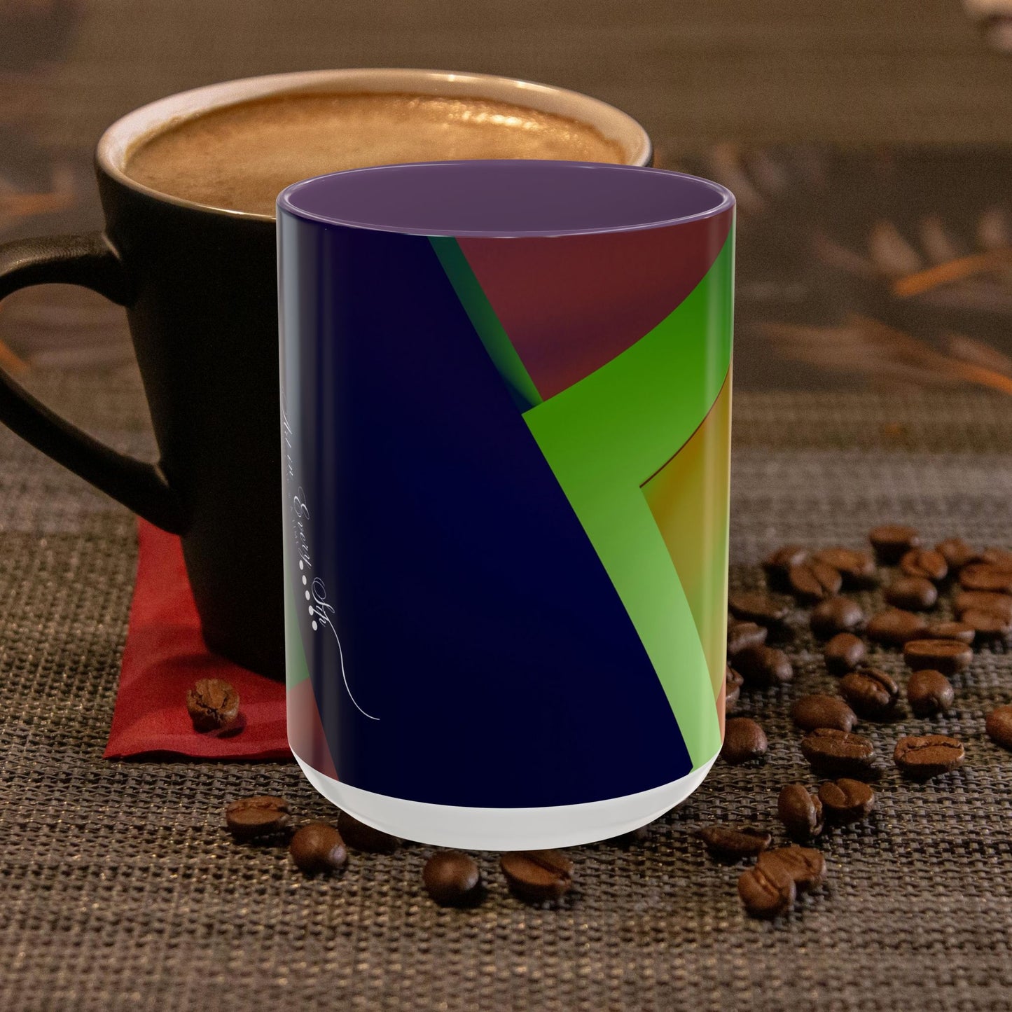 Accent Coffee Mug 11, 15oz_ N3+ Series ACM11OZ PT2WW018_ Limited Edition Perfect Blend of Style by WesternWaves: