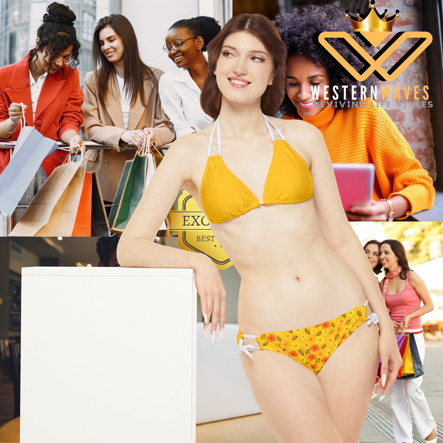 Strappy Bikini Set (AOP)_ N+ Series SBS(AOP) PT2WW002_ Limited Edition by WesternWaves