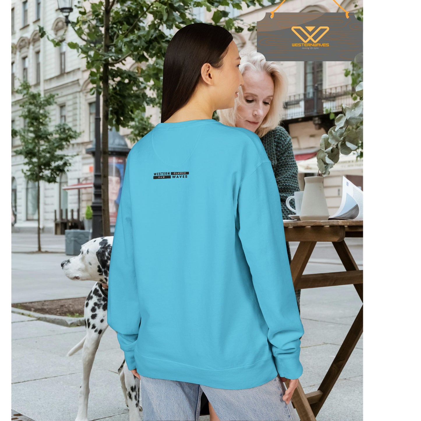 Unisex ComfortWash® Garment Dyed Crewneck Sweatshirt_ N7* Series USCGDCNSS PT2WW001_ Limited Edition Comfort & Retro Flair by WesternWaves: