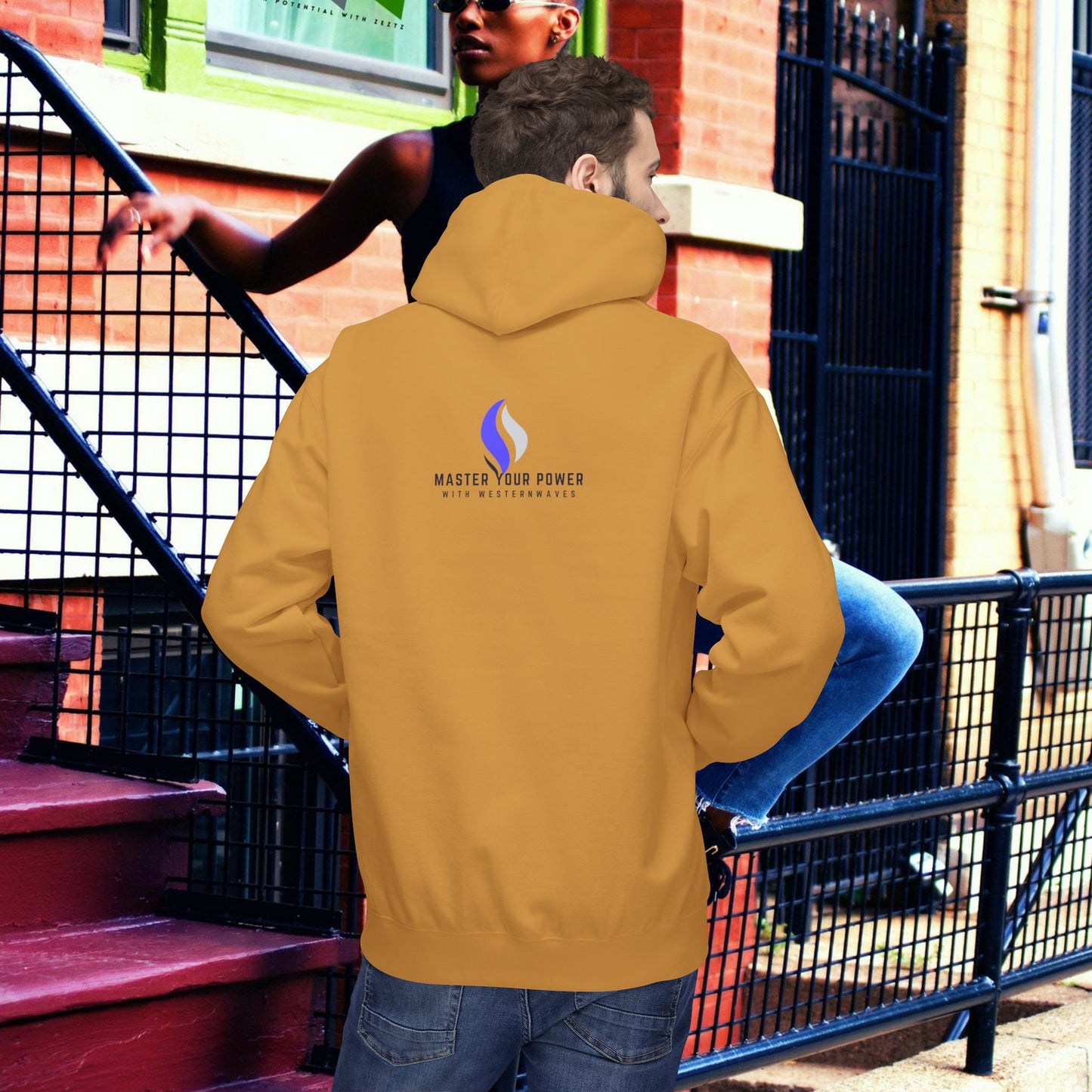 Unisex Midweight Softstyle Fleece Hoodie_ N3+ Series USMWSSFH PT2WW006_ Limited Edition Luxuriously Soft 100% Cotton Face by WesternWaves: