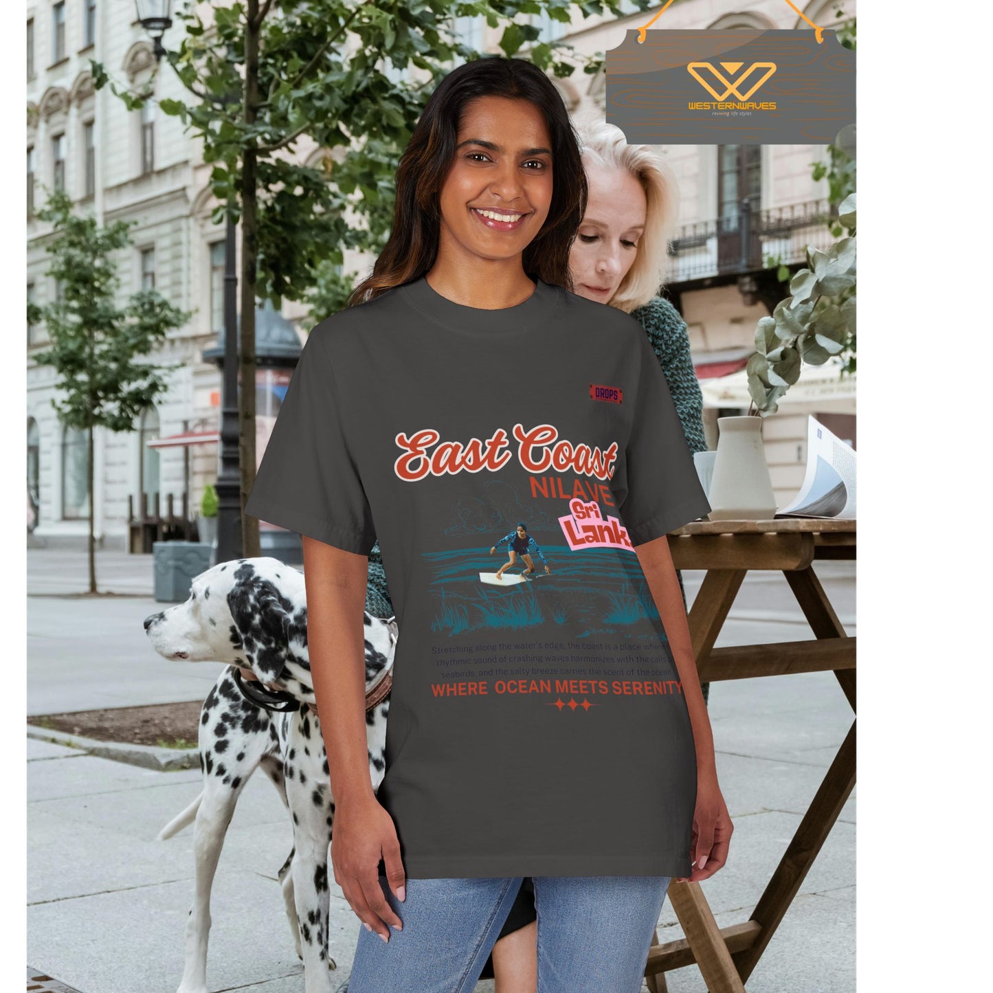 Unisex Garment-Dyed Drop-Shoulder T-Shirt_ N7* Series USGDDSTSHIRT PT2WW002_ Limited Edition Style & Comfort by WesternWaves: