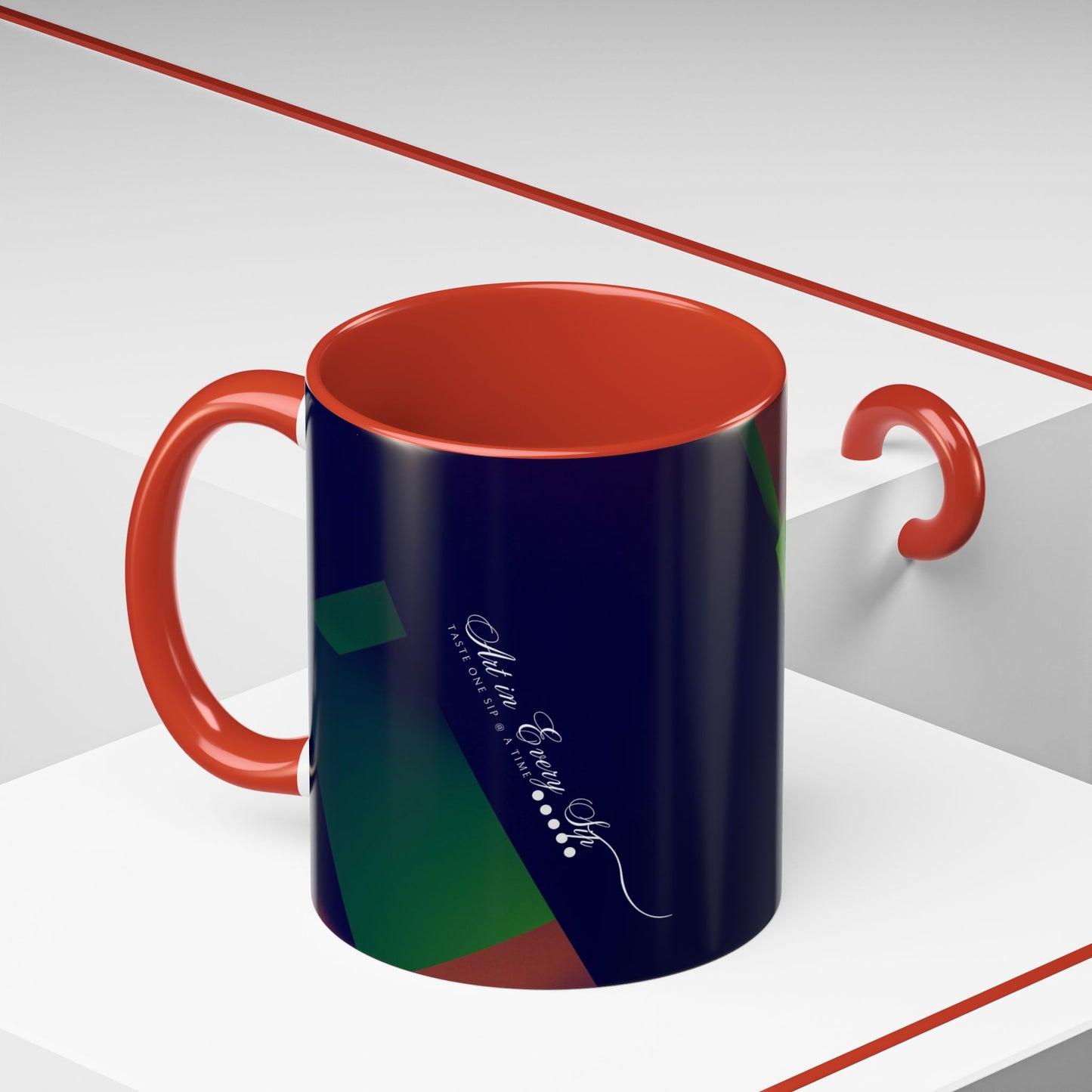 Accent Coffee Mug 11, 15oz_ N3+ Series ACM11OZ PT2WW018_ Limited Edition Perfect Blend of Style by WesternWaves: