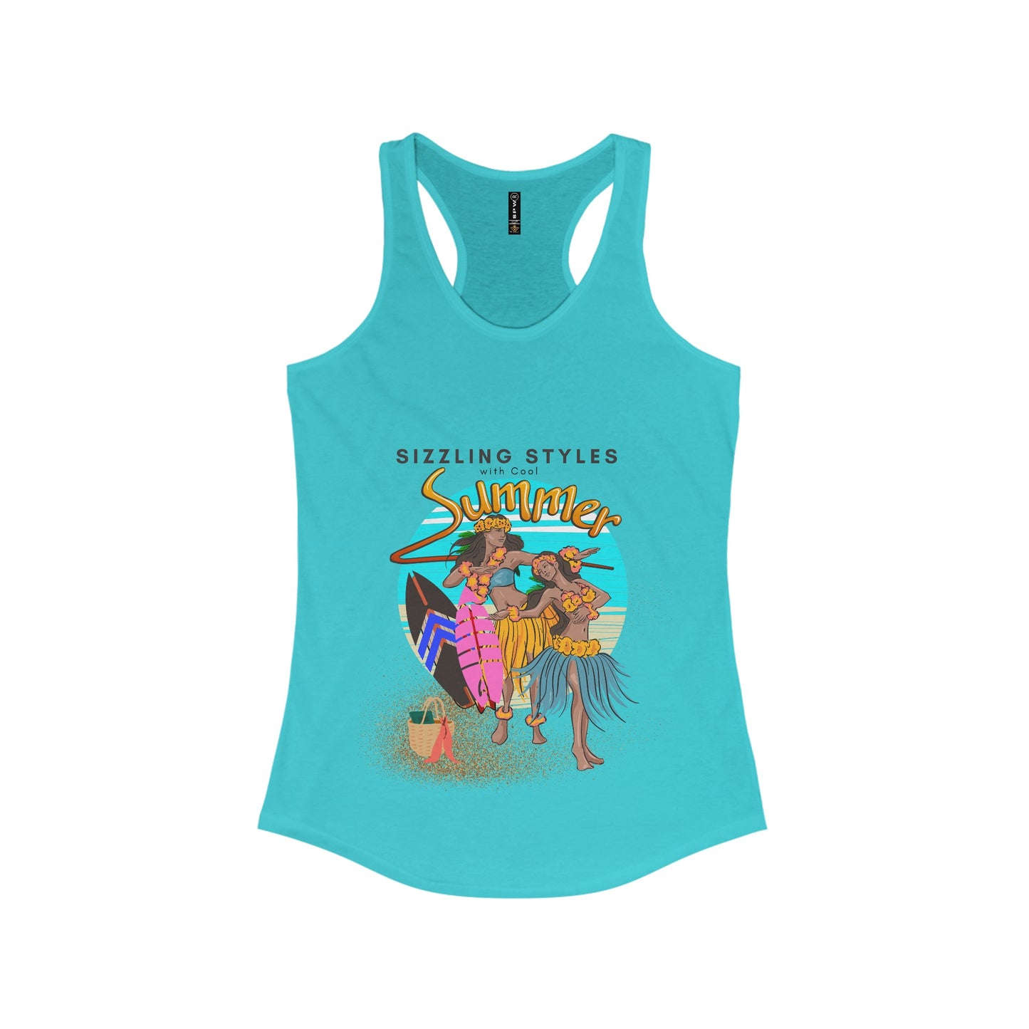Women's Ideal Racerback Tank_ N2+ Series WIRBT PT2WW004_ Limited Edition Design for Comfort and Style by WesternWaves: