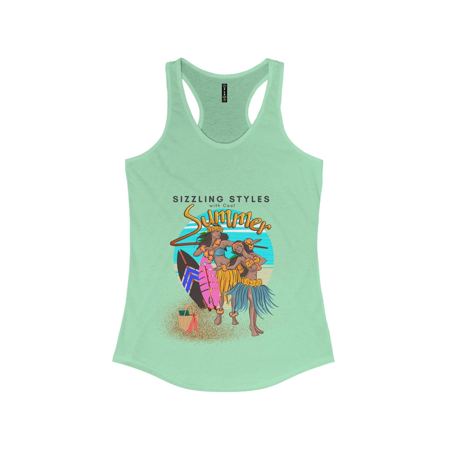 Women's Ideal Racerback Tank_ N2+ Series WIRBT PT2WW004_ Limited Edition Design for Comfort and Style by WesternWaves: