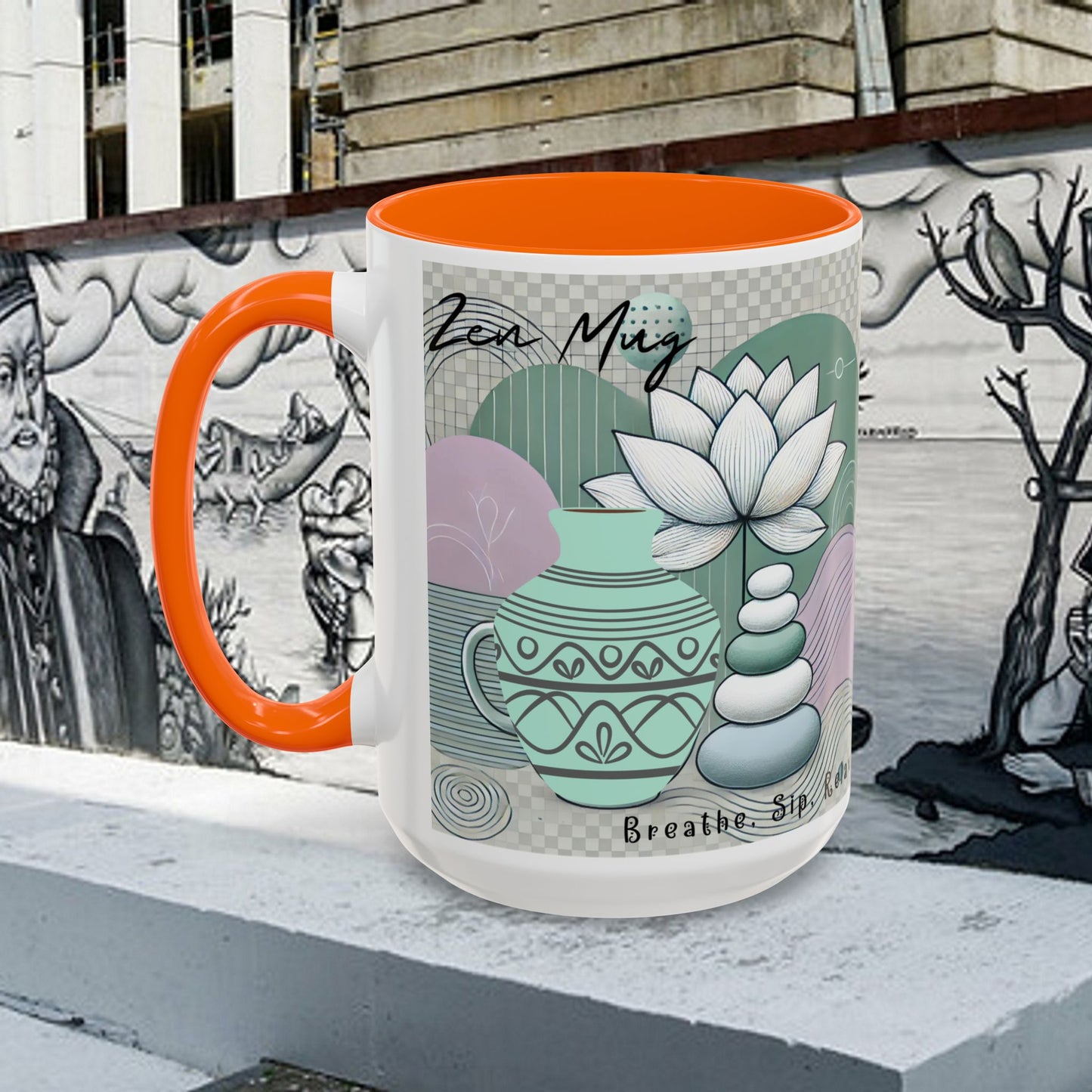 Accent Coffee Mug (11, 15oz) _ N3+ Series ACMUG PT2WW006_ Limited Edition Blend Style & Functionality by WesternWaves: