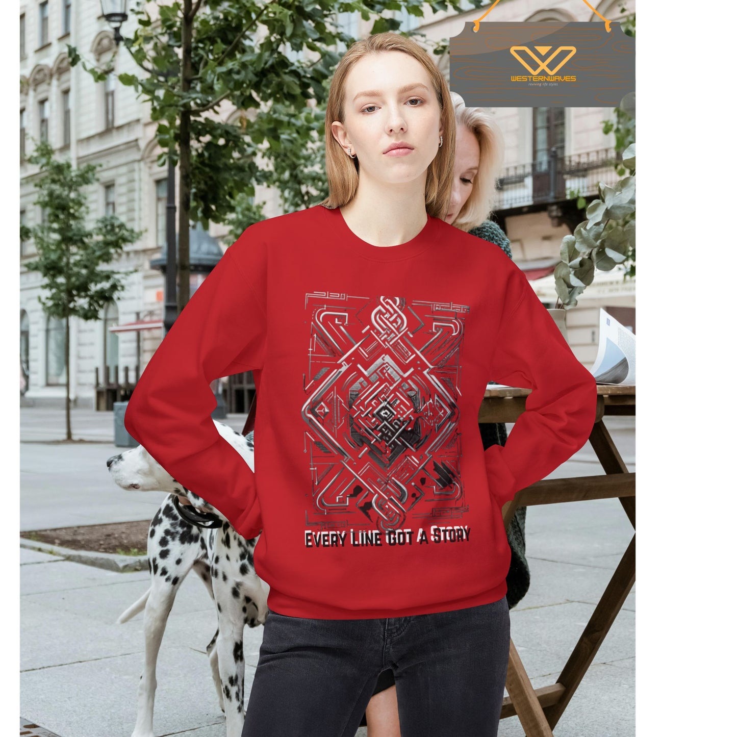 Every Line Got A Story Sweatshirt | Unisex Fleece Crewneck, Cozy Pullover, Artistic Gift, Casual Layer, Everyday Wear