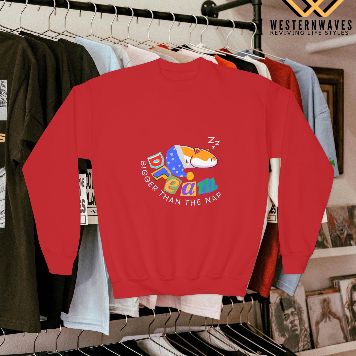 Youth Crewneck Sweatshirt_ N3+ Series YCNSS PT2WW001_ Limited Edition Perfect Companion for the School, Sports & Casual hangouts by WesternWaves: