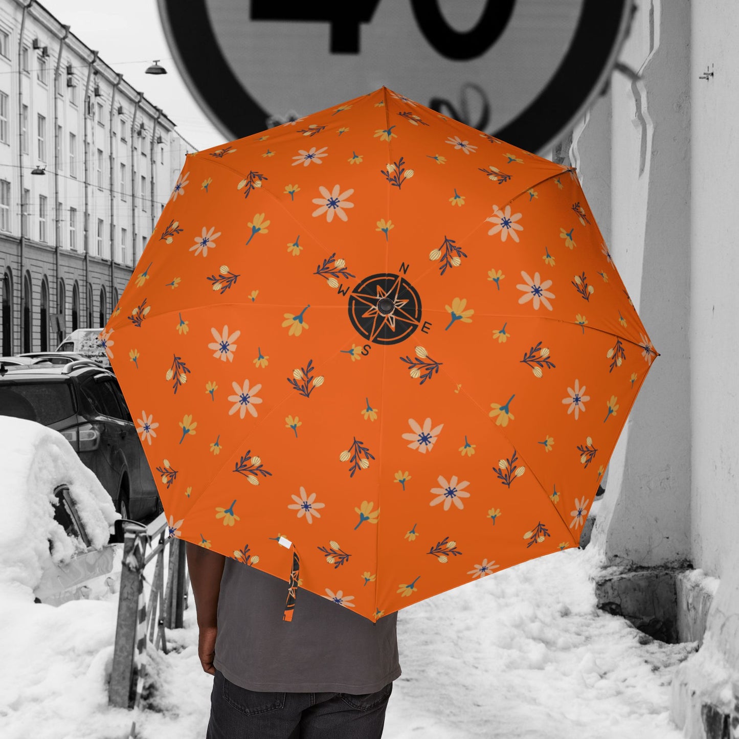 Semi-Automatic Foldable Umbrella _ Series N7+ SAFUMBRELLA PT2WW001_ Limited Edition Vibrant Design by WesternWaves: