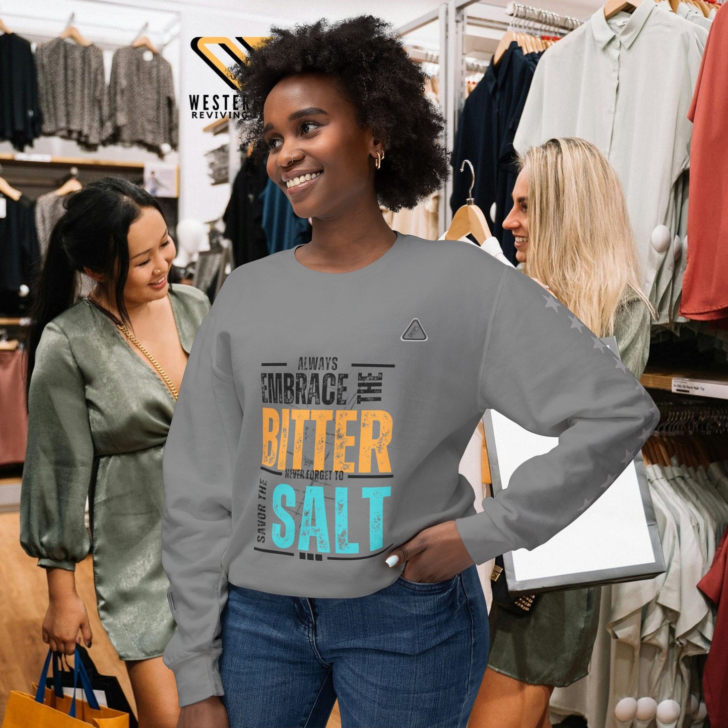 Unisex Lightweight Crewneck Sweatshirt_ N2 Series ULWCSS PT2WW005_Limited Edition Unparalleled Quality by WesternWaves: