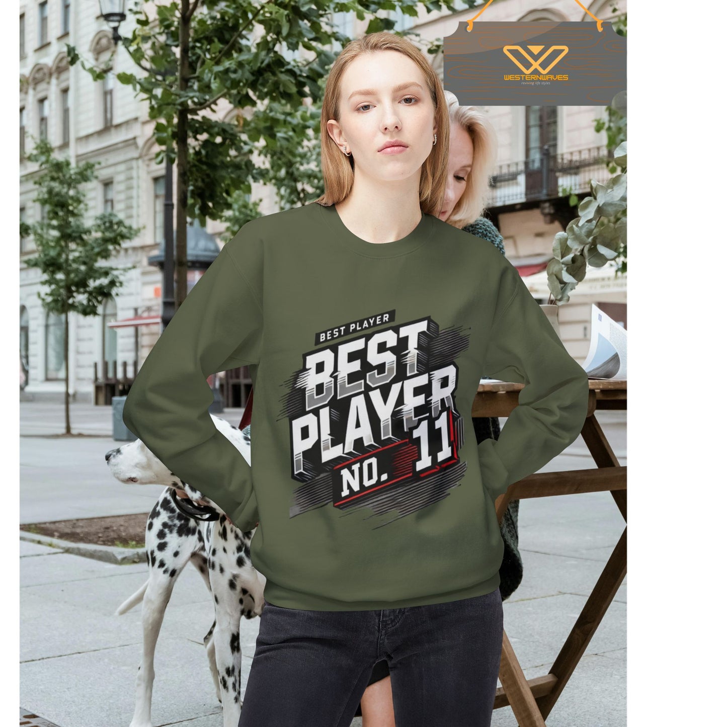 Unisex Midweight Softstyle Fleece Crewneck Sweatshirt_ N2+ Series USMWSSFCNSS PT2WW011_ Limited Edition Stylish Eco-conscious Raw Classic by WesternWaves: