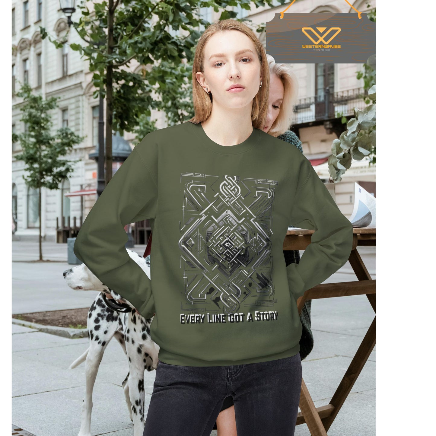 Every Line Got A Story Sweatshirt | Unisex Fleece Crewneck, Cozy Pullover, Artistic Gift, Casual Layer, Everyday Wear