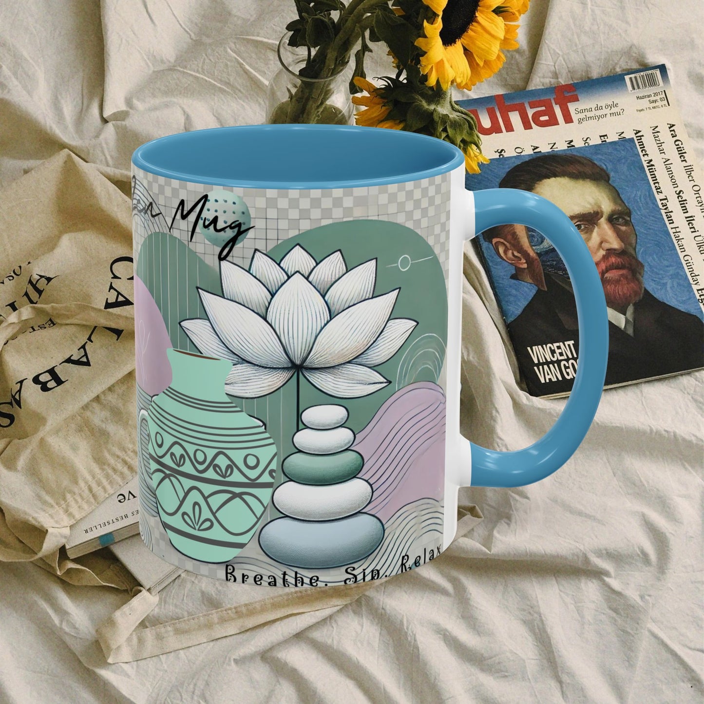 Accent Coffee Mug (11, 15oz) _ N3+ Series ACMUG PT2WW006_ Limited Edition Blend Style & Functionality by WesternWaves: