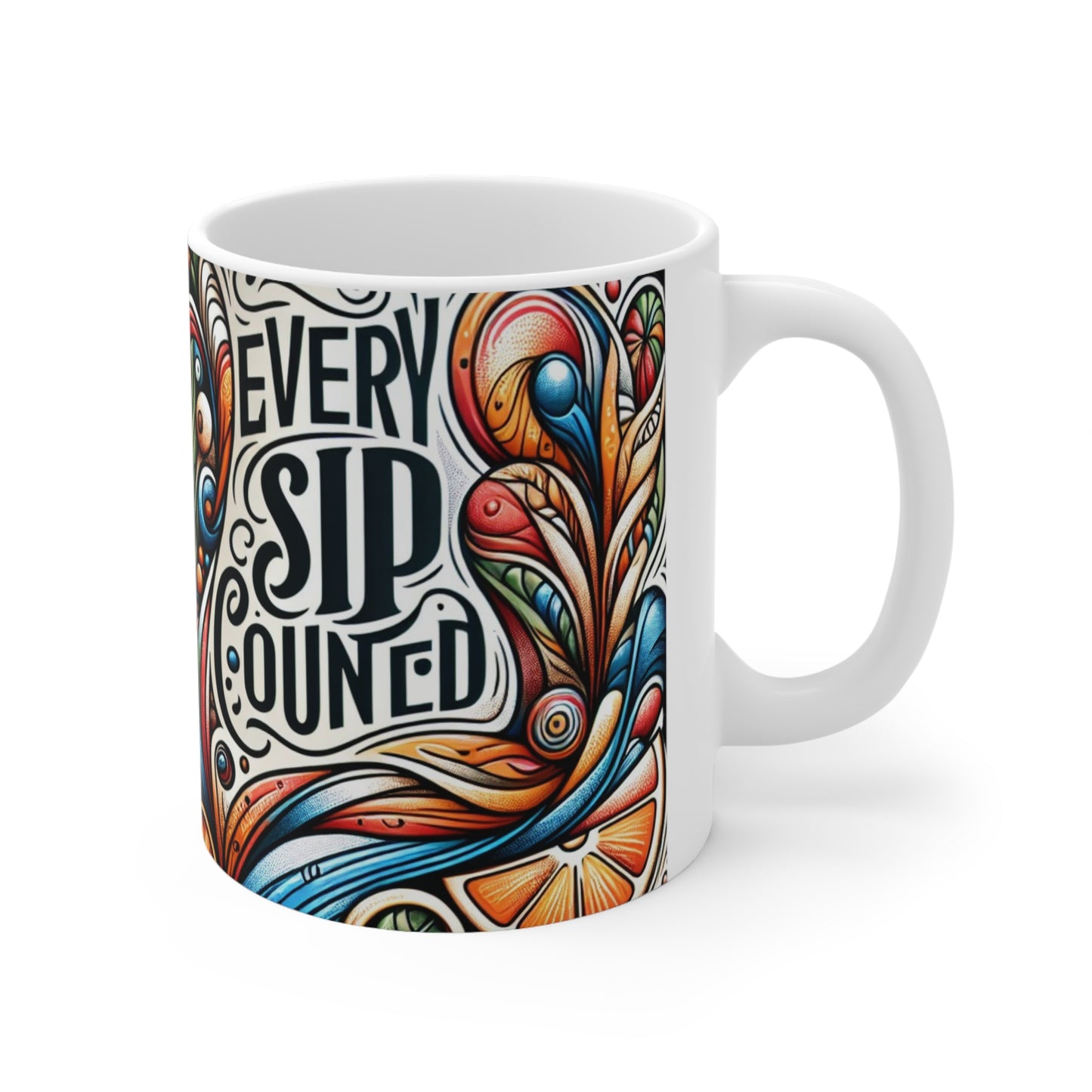 Ceramic Coffee Mug 11oz & 15oz_ N8* Series CCMUGS PT2WW001_ Limited Edition Artistic Tea/Coffee Mug by WesternWaves: