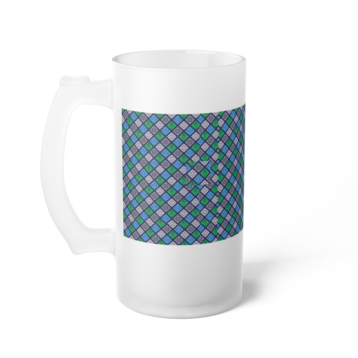 Frosted Glass Beer Mug - Stylish Sipping Essential_ N2 Series FGBM PT2WW009_ Limited Edition Functionality in One Exquisite Packageby WesternWaves
