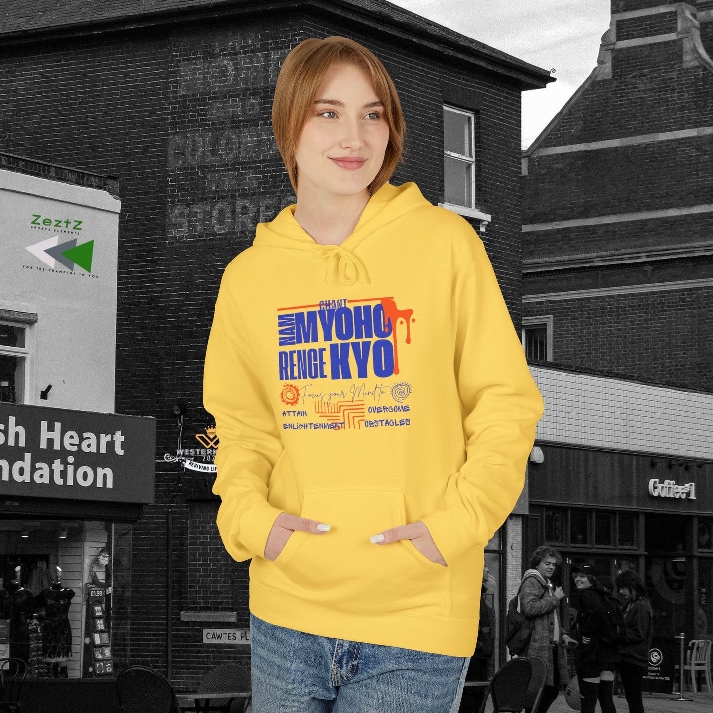 Unisex Midweight Softstyle Fleece Hoodie_ N3+ Series USMWSSFH PT2WW003_ Limited Edition Luxuriously Soft 100% Cotton Face by WesternWaves: