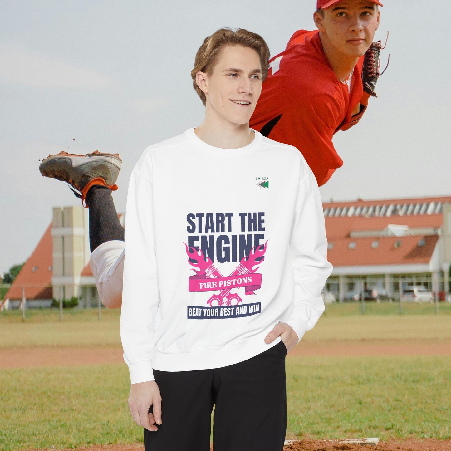 Unisex Garment-Dyed Sweatshirt_ N2 Series USGDSS PT2WW002_ Limited Edition Masterpiece of ‘ZeztZ’ Sports Brand _ Luxury & Casual Comfort by WesternWaves: