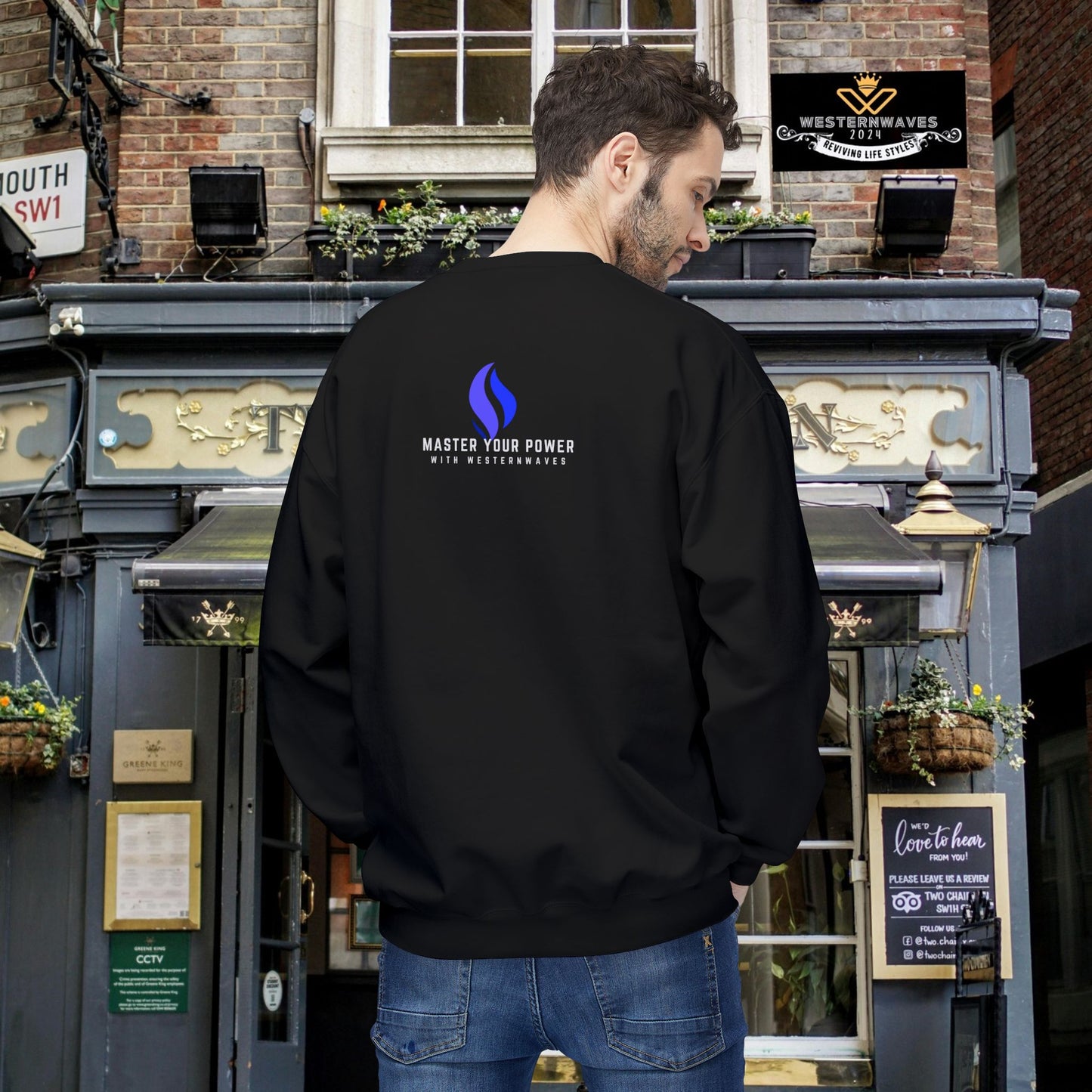 Softstyle Fleece Crewneck Sweatshirt_ N3+ Series SSFCNSS PT2WW001_ Limited Edition Comfort, Durabile & Sustainable Fashion Raw Classic by WesternWaves: