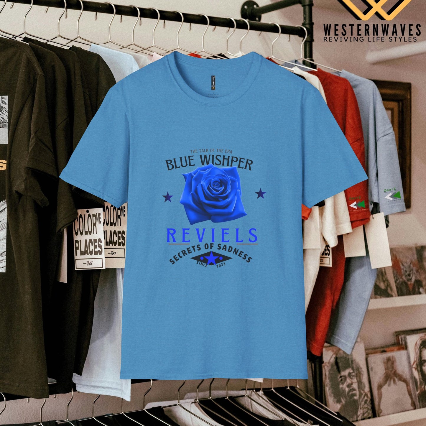 Unisex Softstyle T-Shirt_ N3+ Series USSTS FT2WW005_ Limited Edition Redefines & Relaxation by WesternWaves: