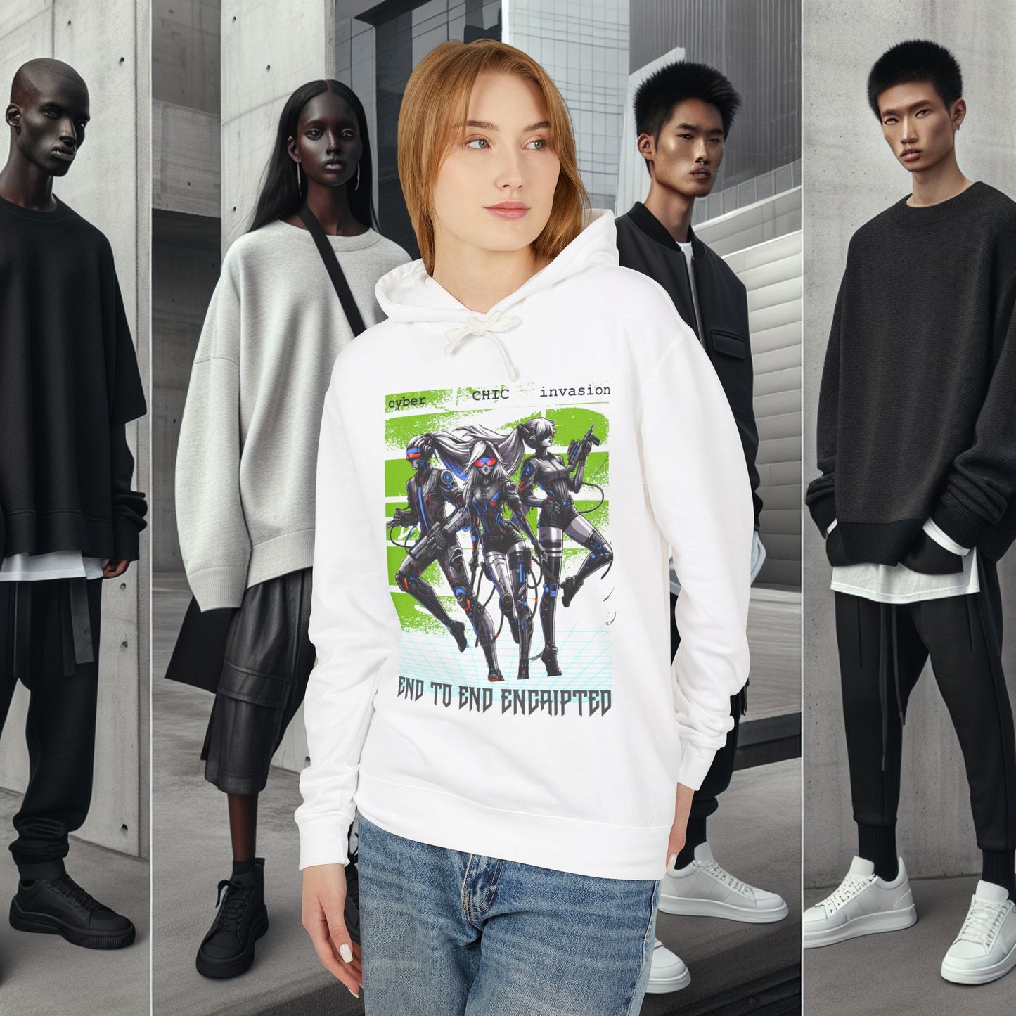Unisex Lightweight Hooded Sweatshirt_ Series UWD 051_ Limited Edition Raw Streetwear by WesternWaves: