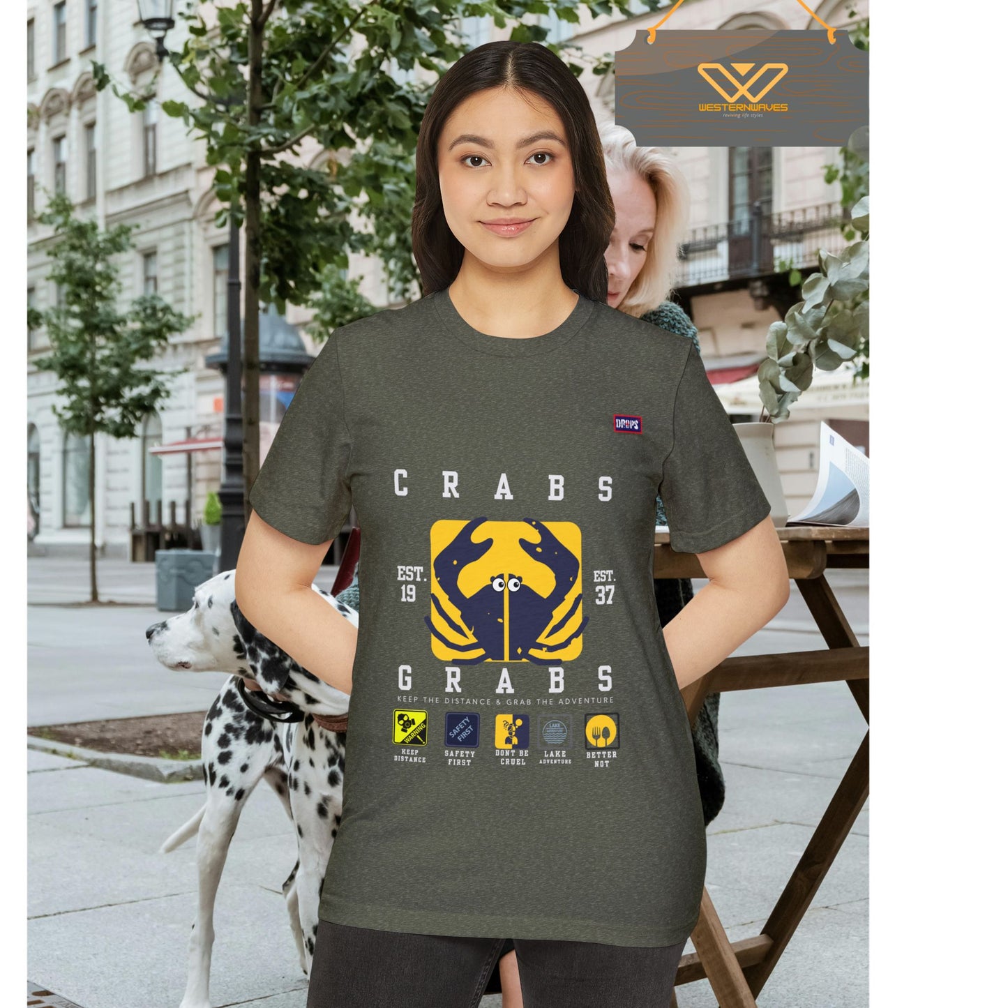 Eco-Friendly Crab Graphic Tee, Sustainable Fashion T-Shirt, Unisex Nature Lover Gift, Beach Vibes Apparel, Boho T-Shirt_ 22 May 2025_ 001