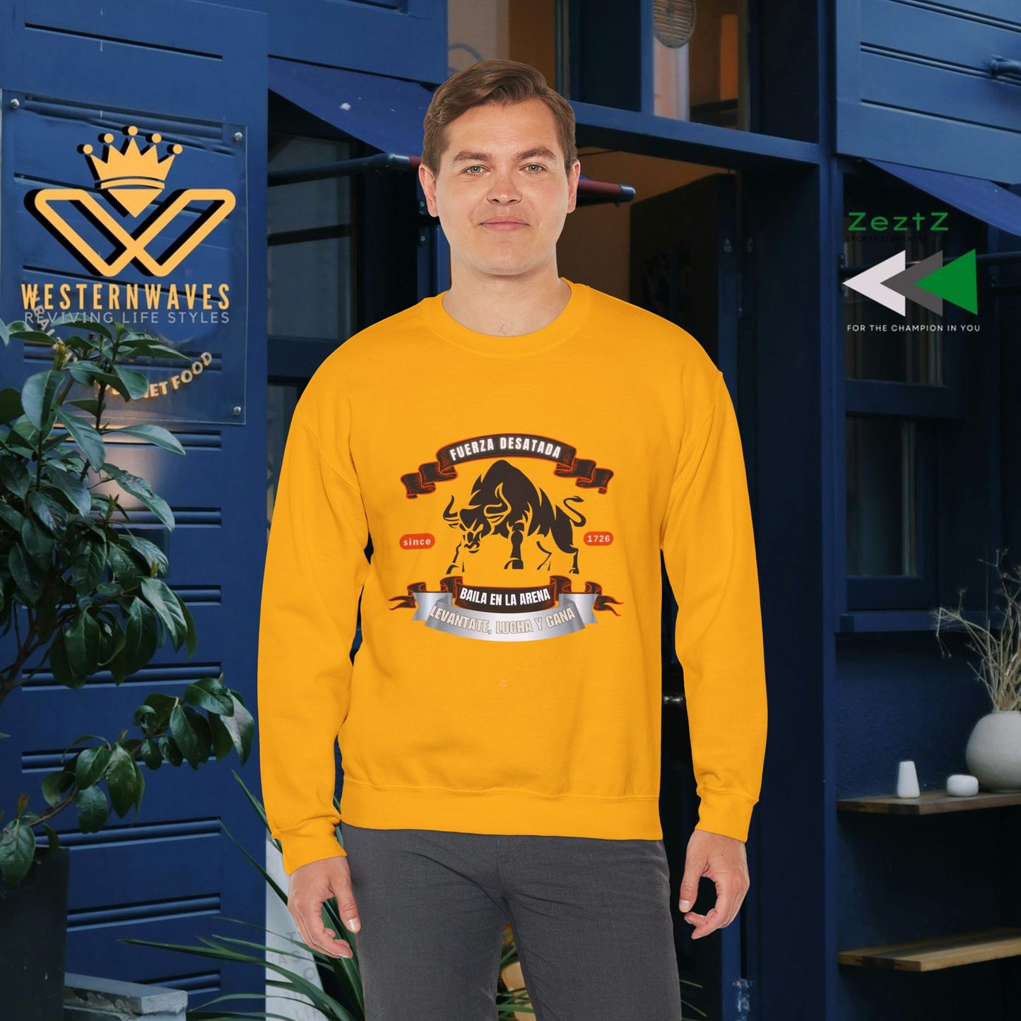 Unisex Heavy Blend™ Crewneck Sweatshirt_ N3+ Series UHBCSS PT2WW038_ Limited Edition Pure Luxury By WesternWaves: