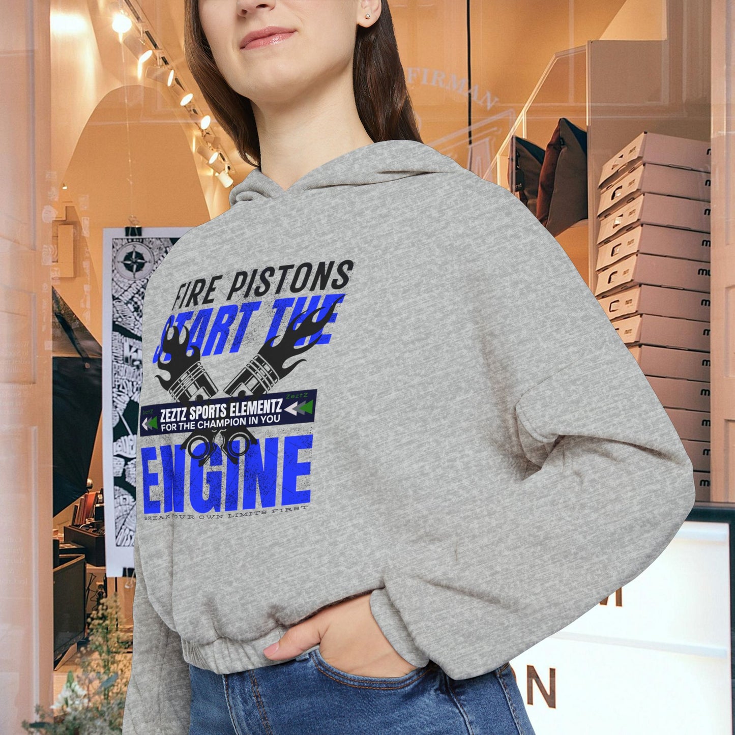 Women's Cinched Bottom Hoodie_ N3+ Series WCBH PT2WW001_ Limited Edition Effortlessly Combined Style & Comfort by WesternWaves: