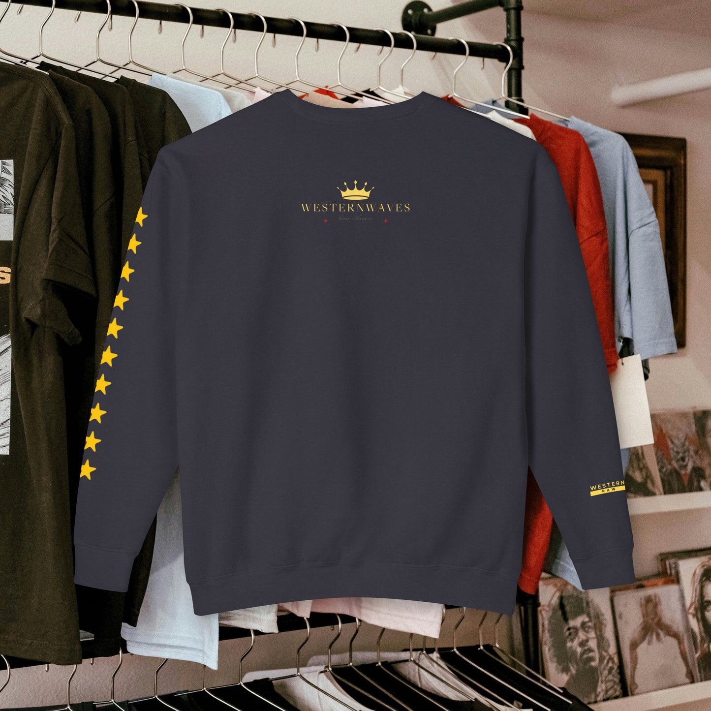 Unisex Lightweight Sweatshirt_ N7+ Series USLWSS PT2WW001_ Limited Edition by WesternWaves: