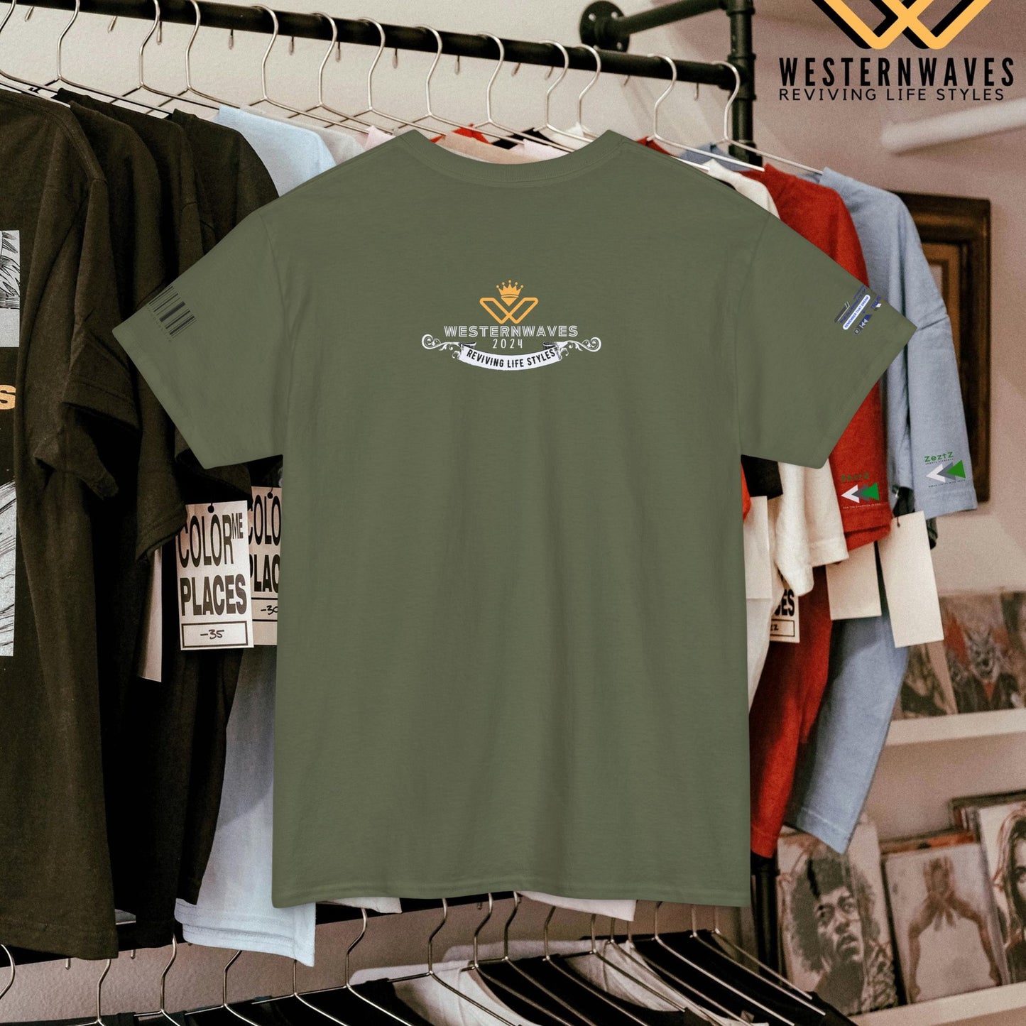 Unisex Heavy Cotton Tee_ Crafted from premium 100% cotton_ N3+ Series UHCT PT2WW013_ Limited Edition Maximum Comfort by WesternWaves: