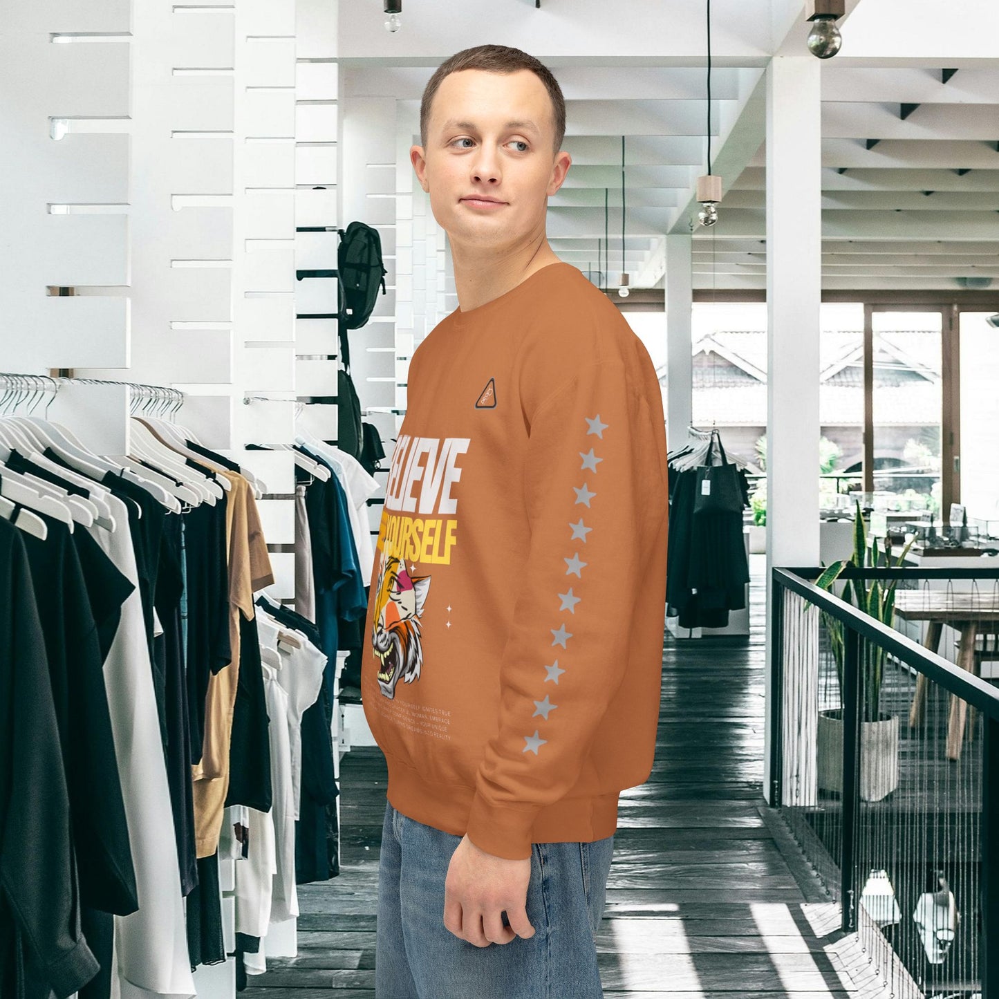 Unisex Lightweight Crewneck Sweatshirt_ N2 Series ULWCSS PT2WW006_ Limited Edition Unparalleled Quality by WesternWaves: