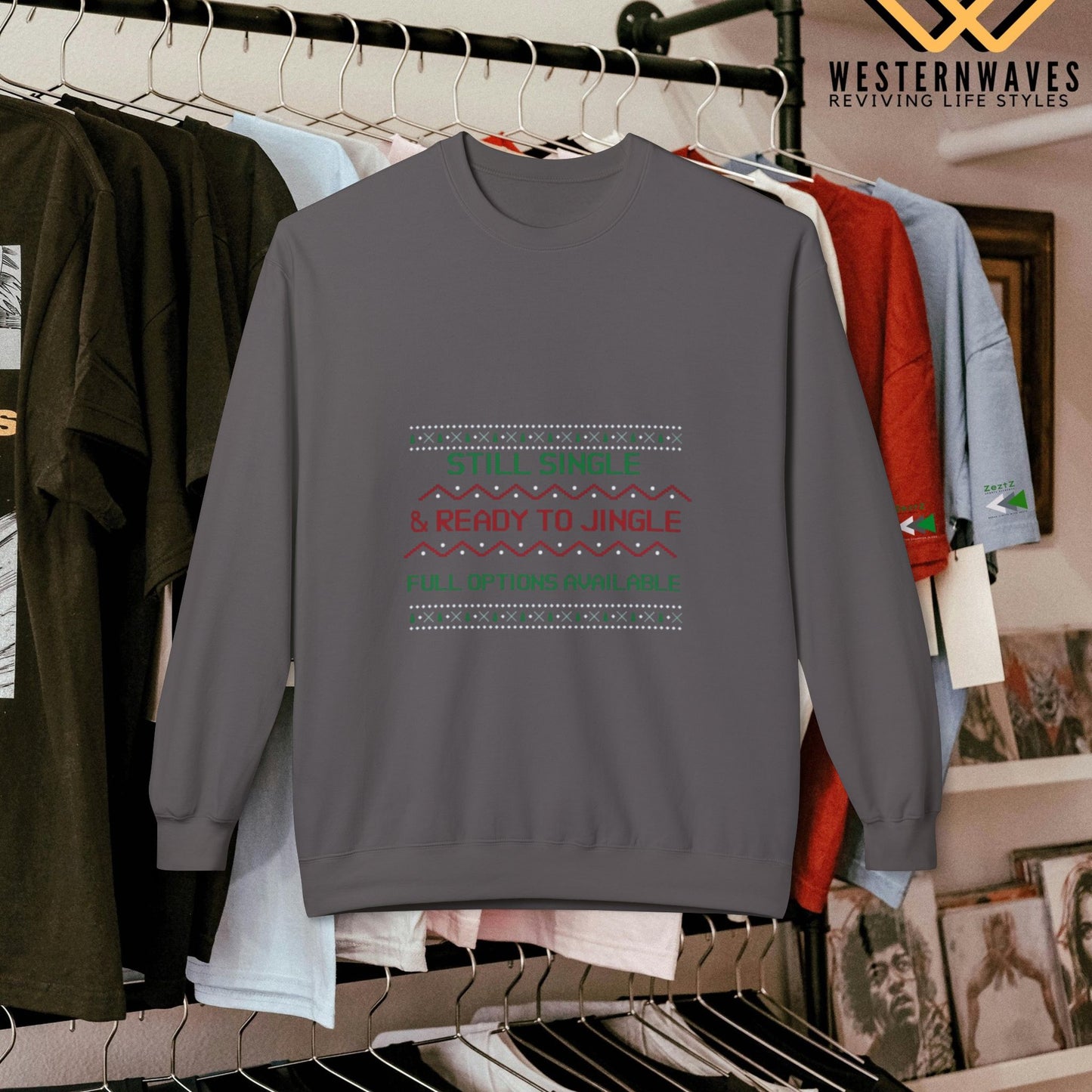 Softstyle Fleece Sweatshirt - N3+ Series SSFSS PT2WW001_ Limited Edition Cozy, Eco-Friendly, Unisex product by WesternWaves: