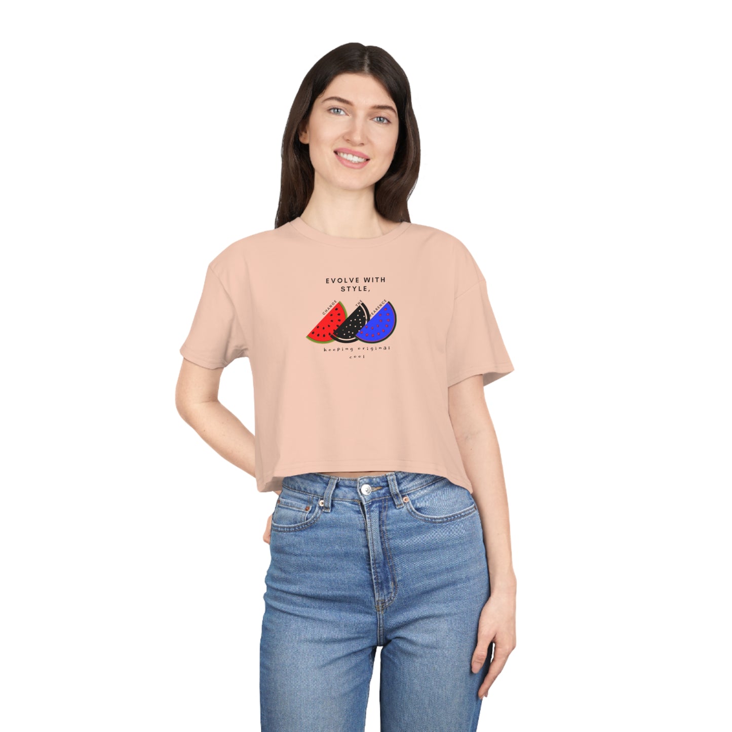 Women’s Cropped Tee_ N+ Series WCT PT2WW001_ WesternWaves Limited Edition by WesternWaves:
