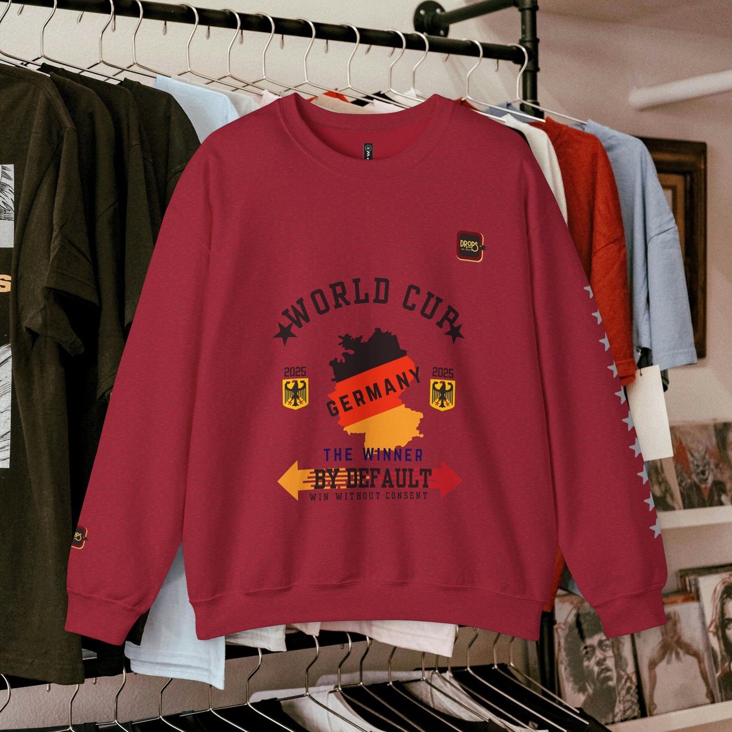 Unisex Sweatshirt_ N7+ Series USSS PT2WW001_ Germany The Winner by Default_ Limited Edition by WesternWaves: