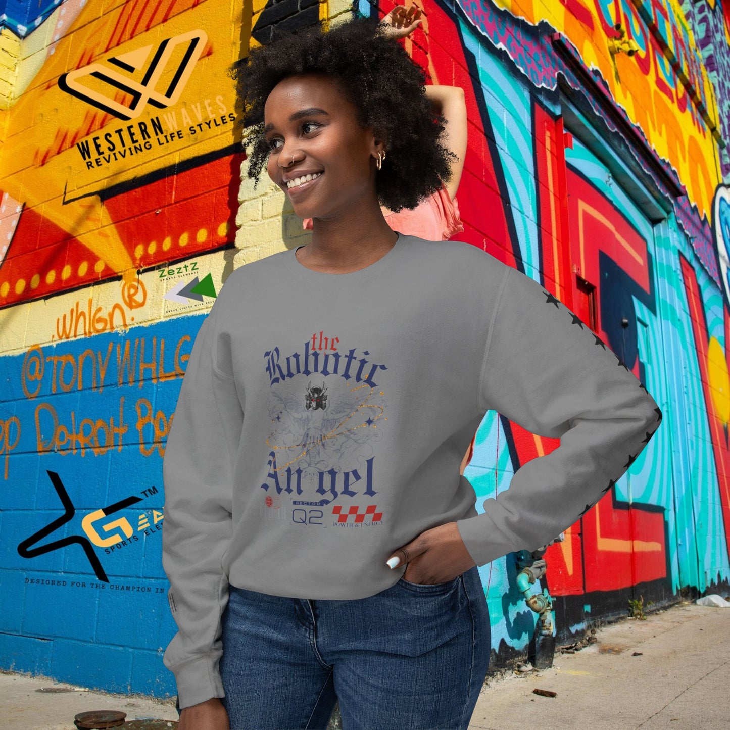 Unisex Lightweight Crewneck Sweatshirt_ N3+ Series ULWCSS PT2WW012_ Limited Edition Unparalleled Quality by WesternWaves: