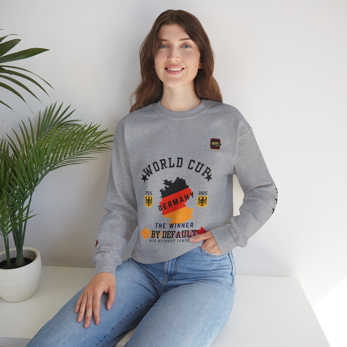 Unisex Sweatshirt_ N7+ Series USSS PT2WW001_ Germany The Winner by Default_ Limited Edition by WesternWaves: