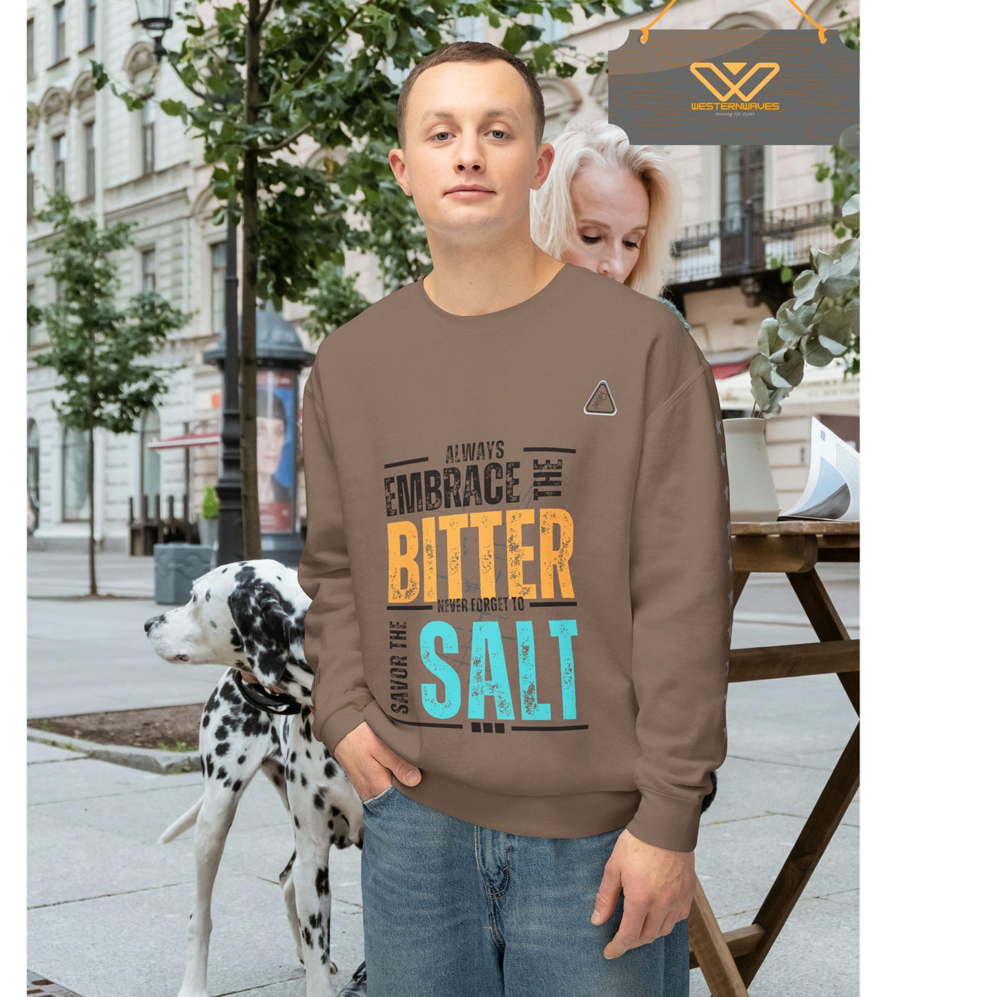 Unisex Lightweight Crewneck Sweatshirt_ N2 Series ULWCSS PT2WW005_Limited Edition Unparalleled Quality by WesternWaves: