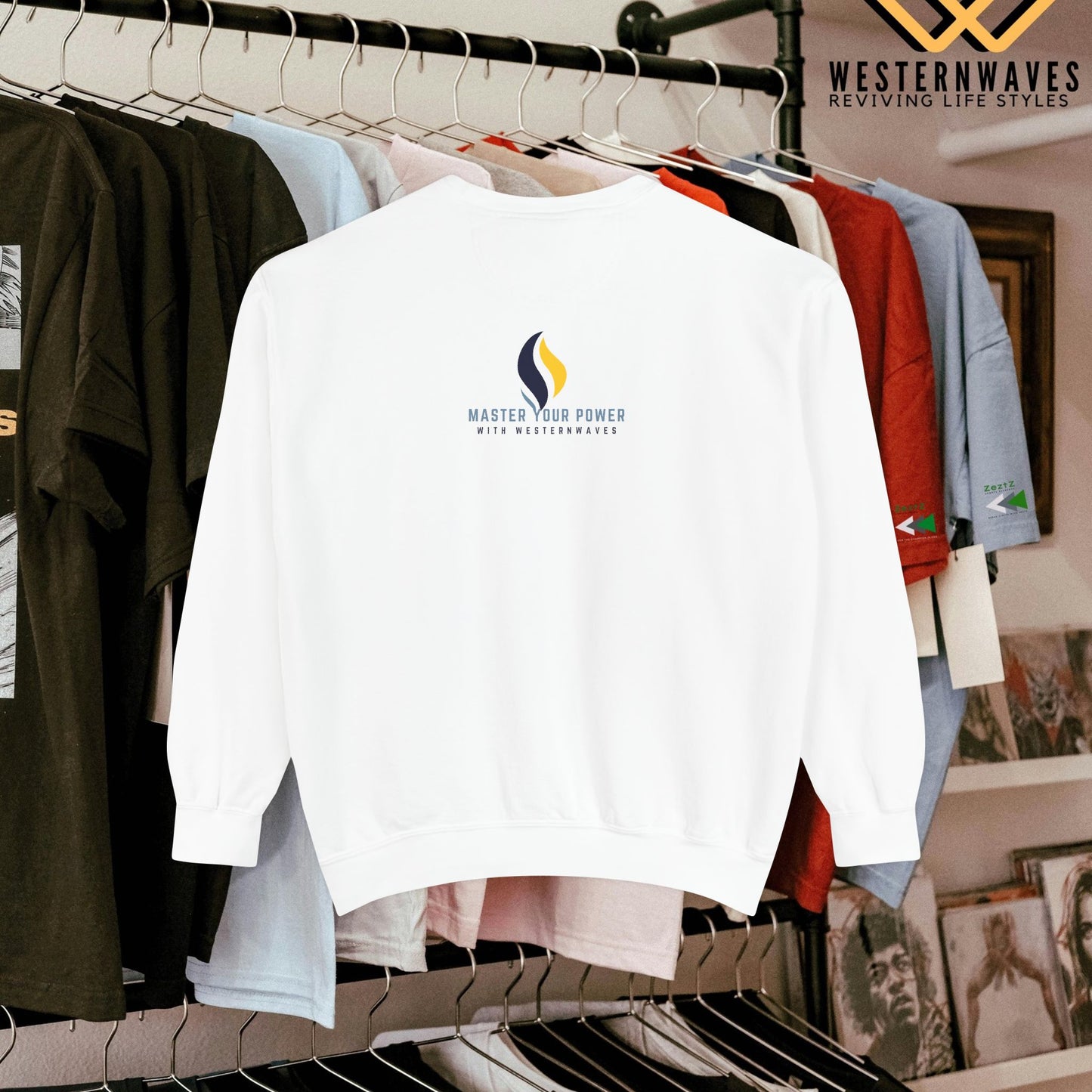 Unisex Garment-Dyed Sweatshirt_ N3+ Series SPW UGDSS PT2WW003_WesternWaves Limited Edition