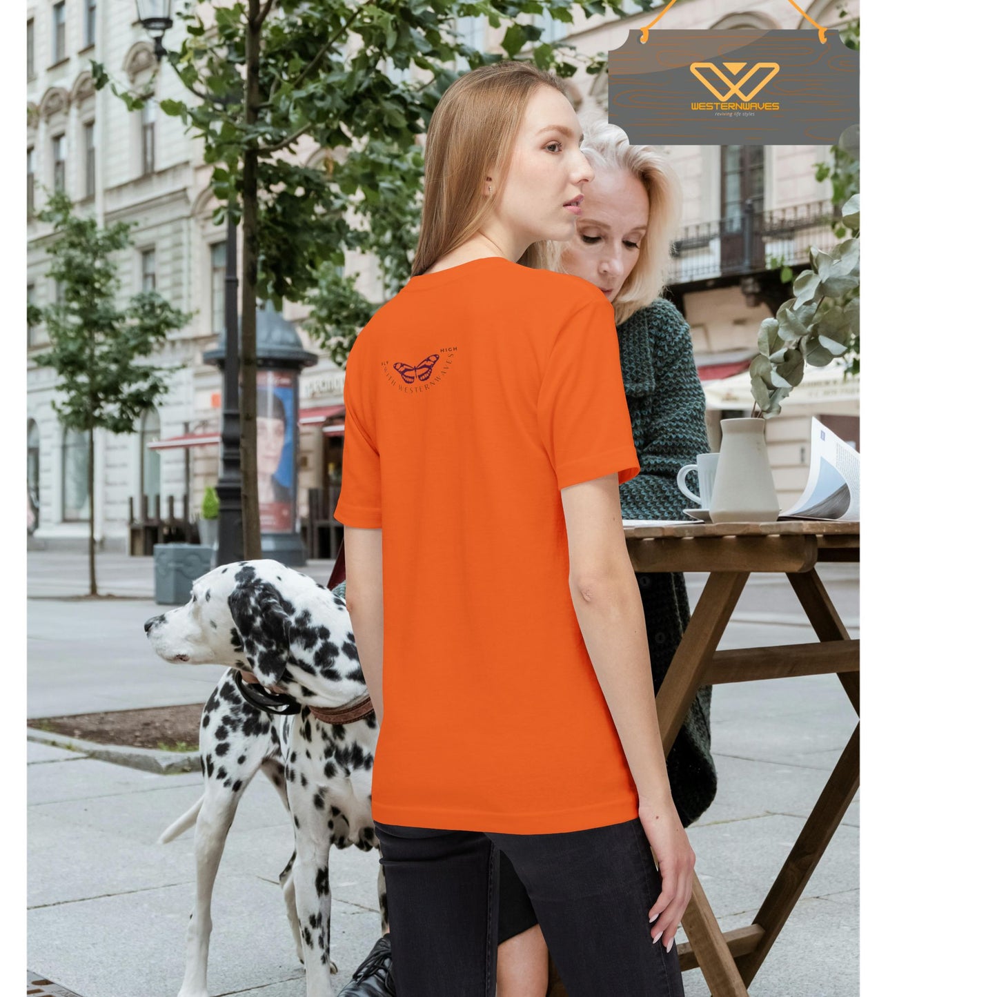 Unisex Midweight T-shirt, Made in USA_ N+ Series UMTS PT2WW007_ Limited Edition Design by WesternWaves: