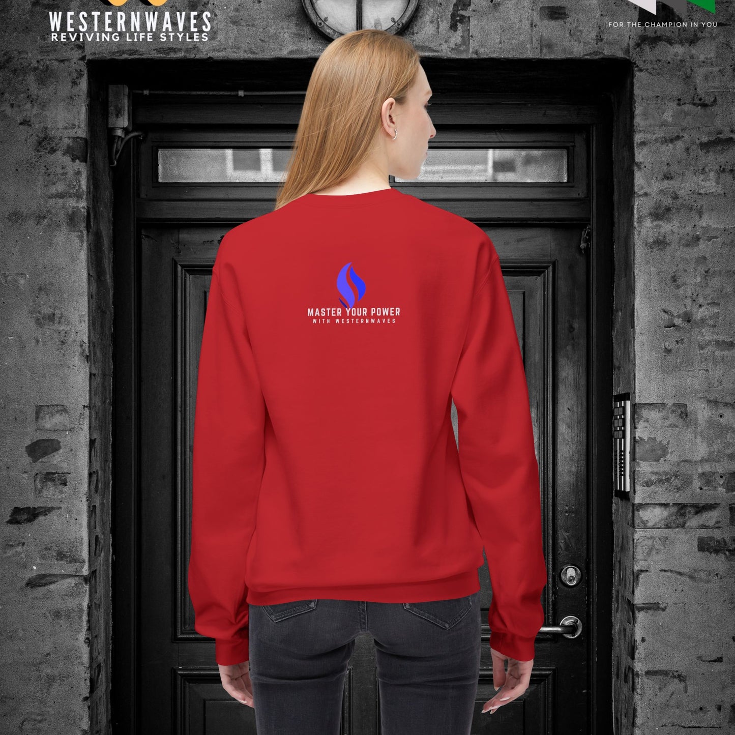 Softstyle Fleece Crewneck Sweatshirt_ N3+ Series SSFCNSS PT2WW001_ Limited Edition Comfort, Durabile & Sustainable Fashion Raw Classic by WesternWaves: