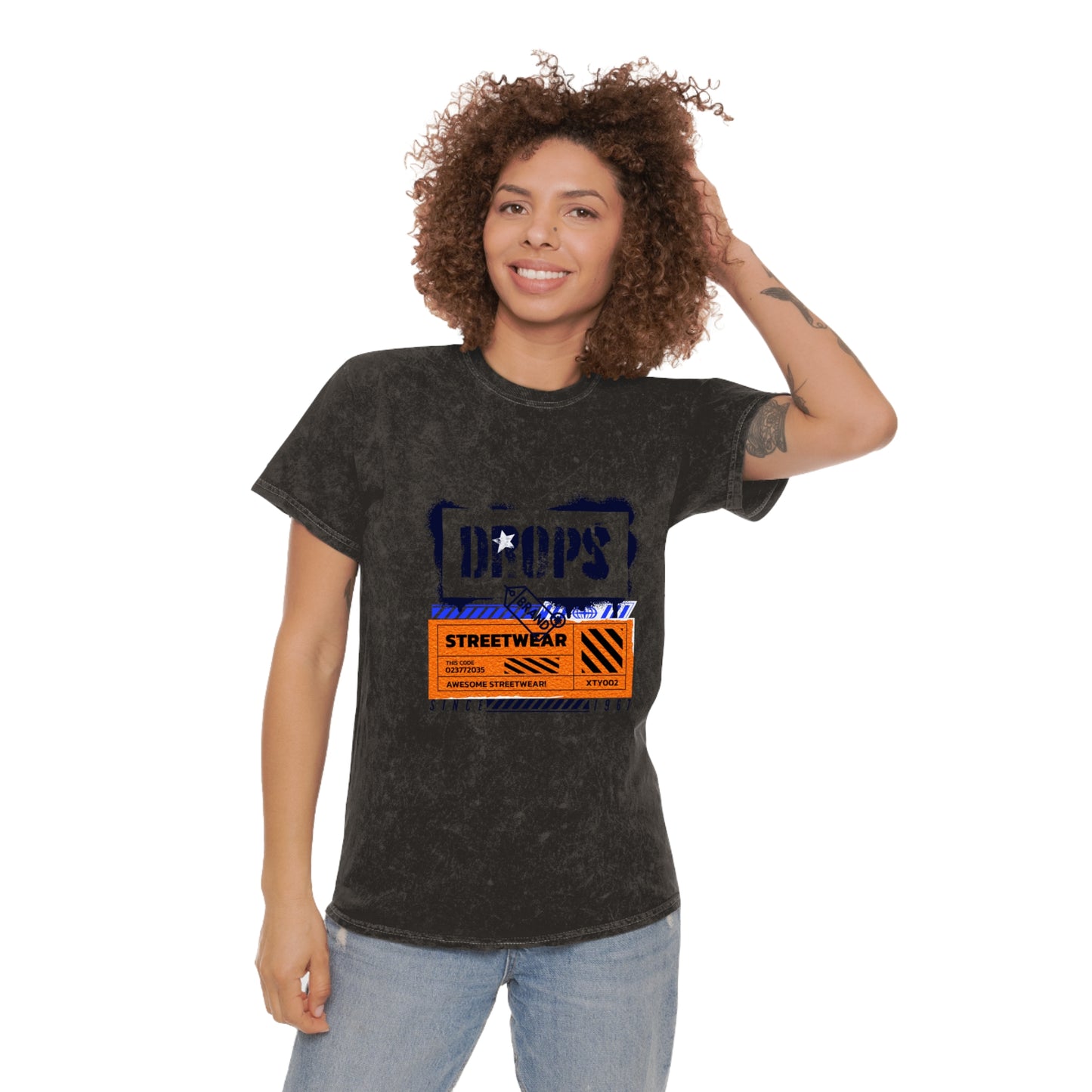 Unisex Mineral Wash T-Shirt_ N3+ Series UMWTS PT2WW001_ Limited Edition Retro Revival Experience by WesternWaves: