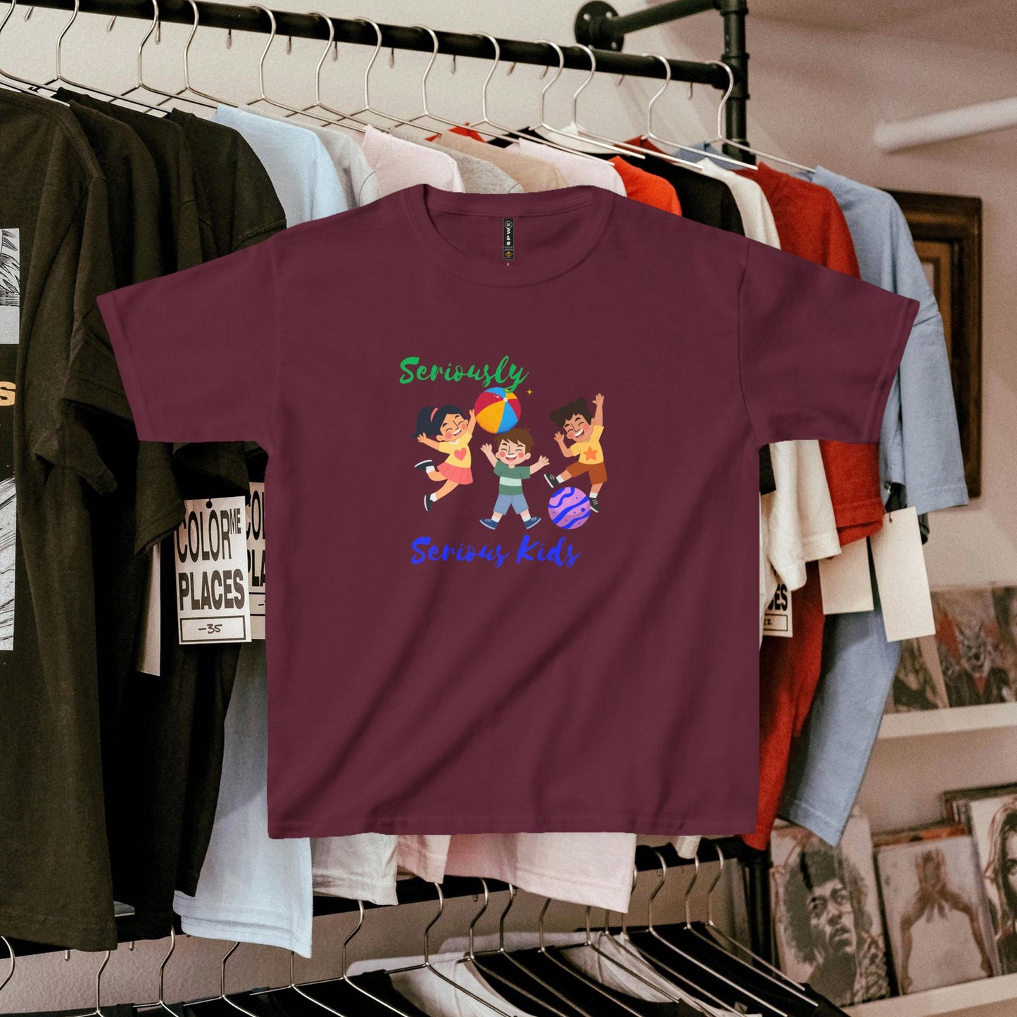Kids Heavy Cotton™ Tee_ N3+ Series KHCT PT2WW001_ Limited Edition Durable Comfort for Every Adventure by WesternWaves: