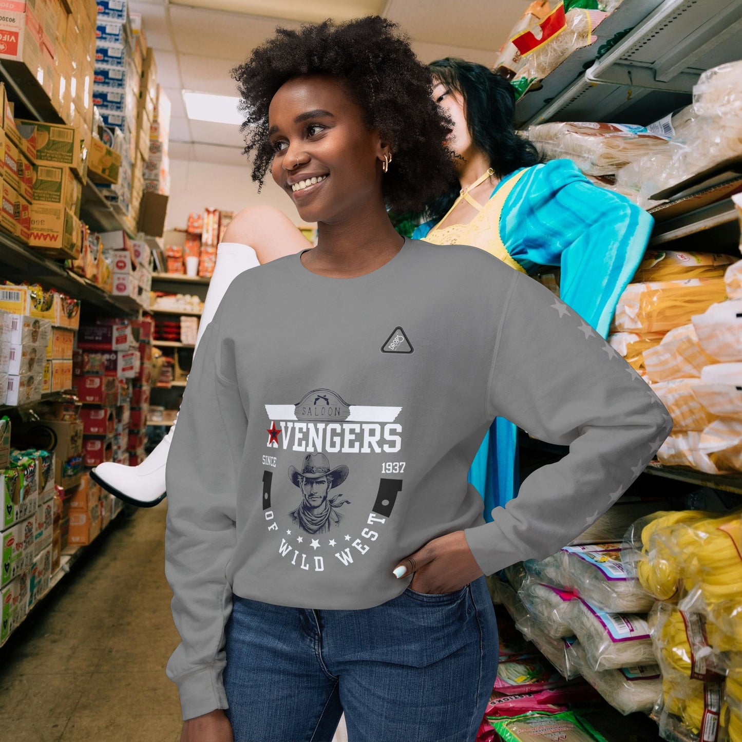 Unisex Lightweight Sweatshirt_ N7* Series USLWSS PT2WW002_ Limited Edition by WesternWaves: