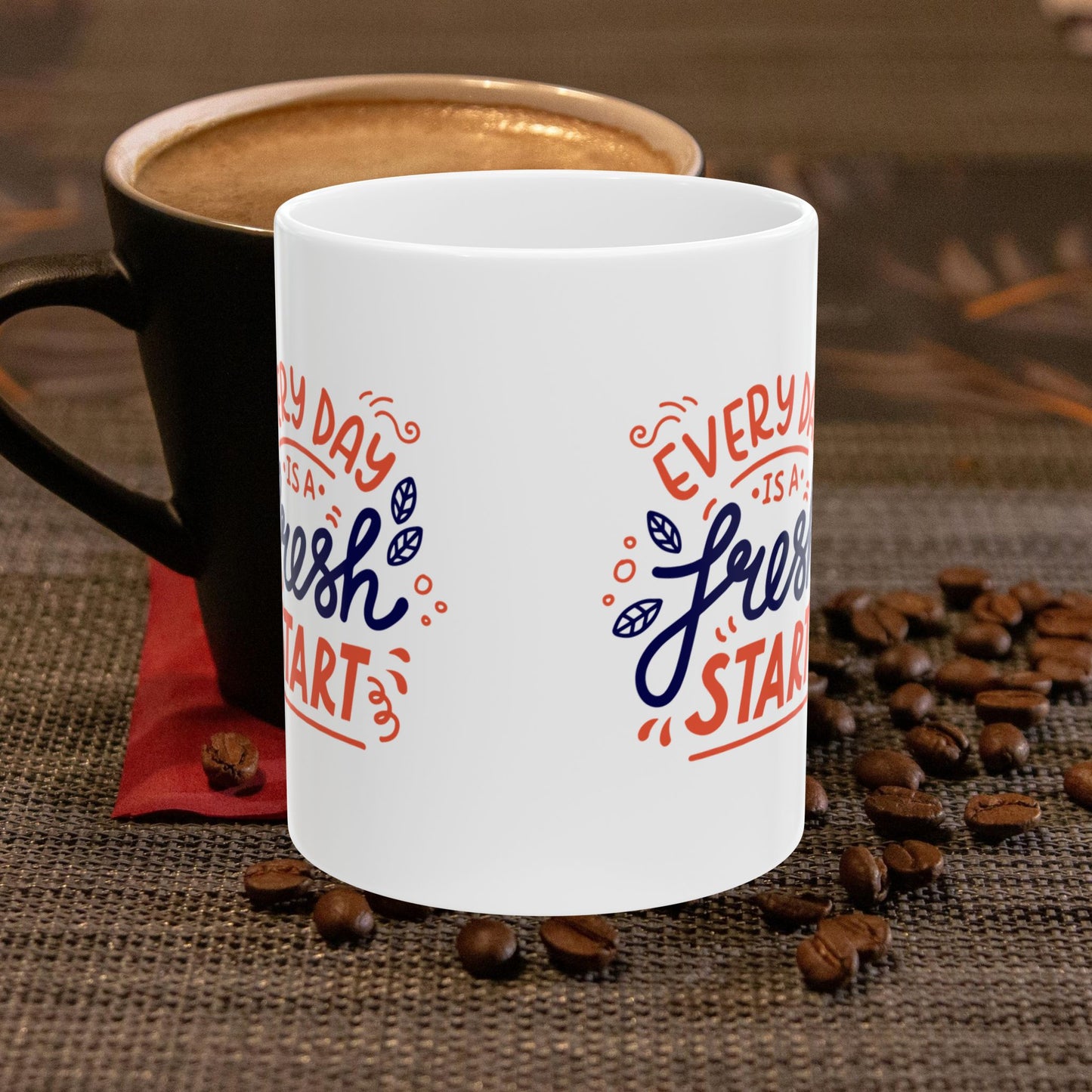 Inspirational Ceramic Mug - "Every Day is a Fresh Start" - Perfect for Daily Motivation_ 17 aPRIL 2025_ 001
