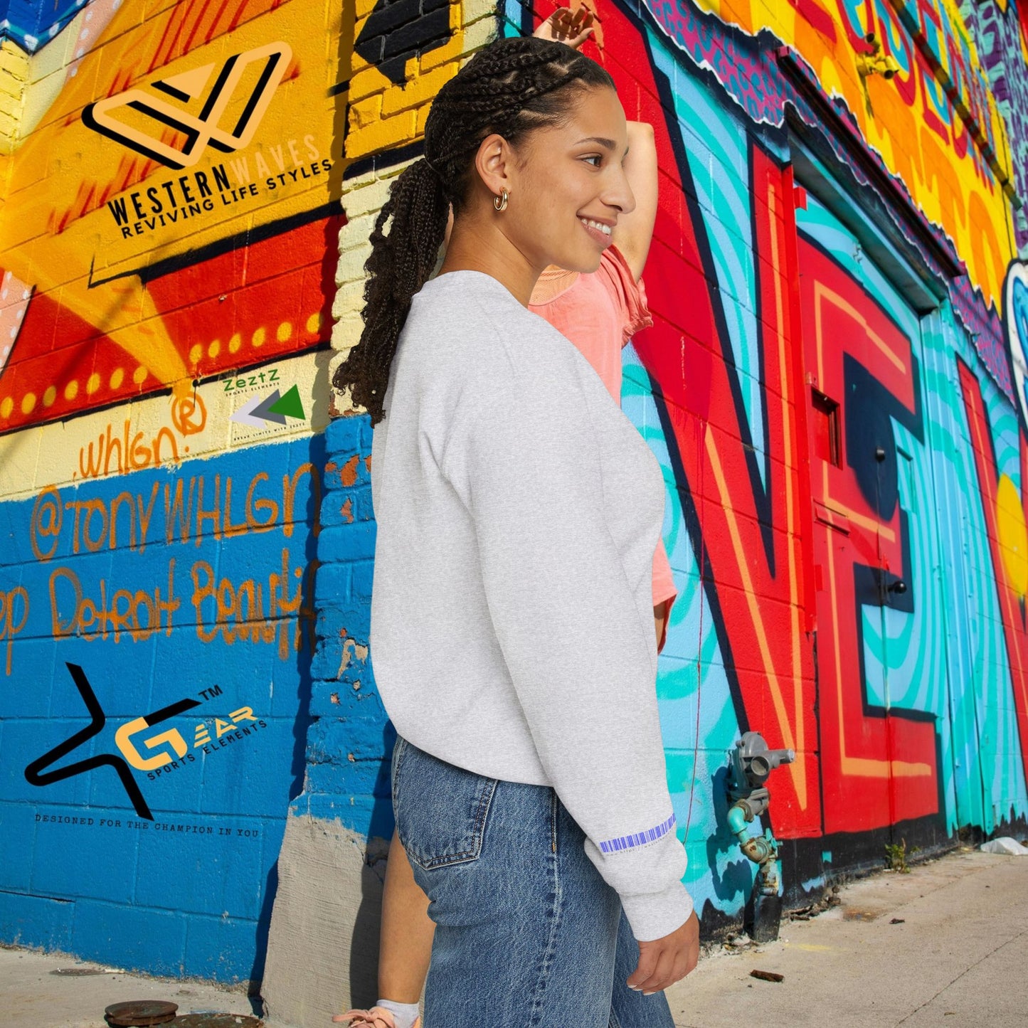 Unisex Heavy Blend™ Crewneck Sweatshirt_ N3+ Series UHBCSS PT2WW030_ Limited Edition Pure Luxury By WesternWaves:
