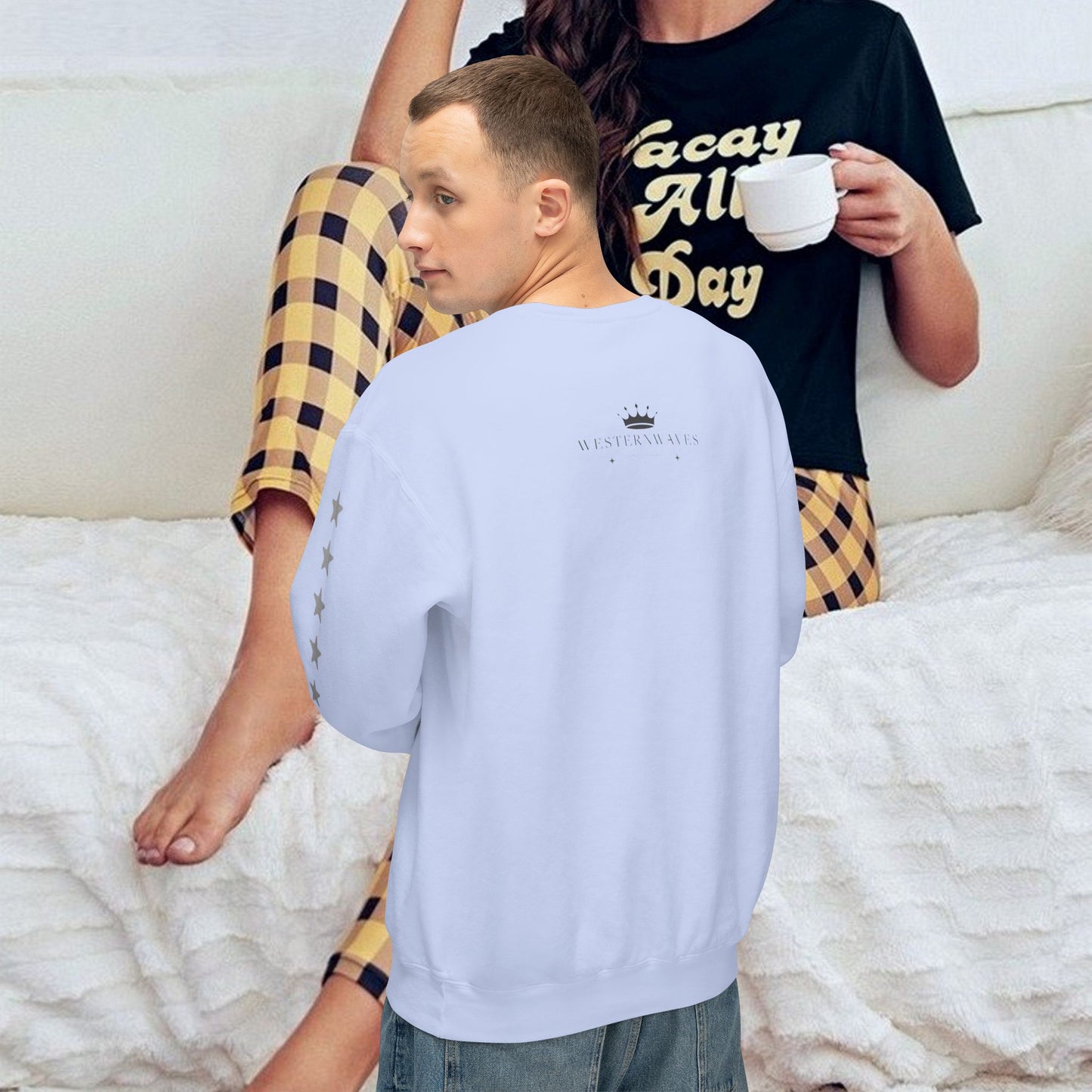 Unisex Lightweight Sweatshirt_ N7+ Series USLWSS PT2WW001_ Limited Edition by WesternWaves: