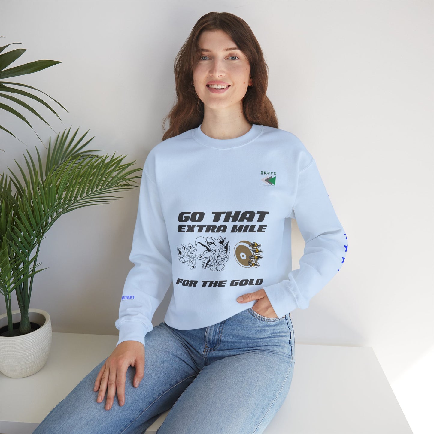 Unisex Heavy Blend™ Crewneck Sweatshirt_ N2 Sports Series UHBCSS PT2WW005_ Limited Edition ‘Zeztz’ Brand Sports Elements by WesternWaves: