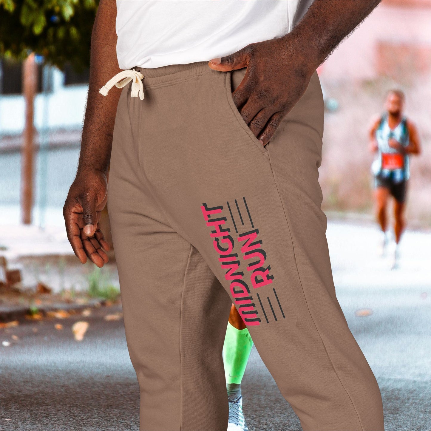 Unisex Fleece Sweatpants with Playful Design_ Series UWD 080_ Limited Edition Cozy Lounge Pants by WesternWaves:
