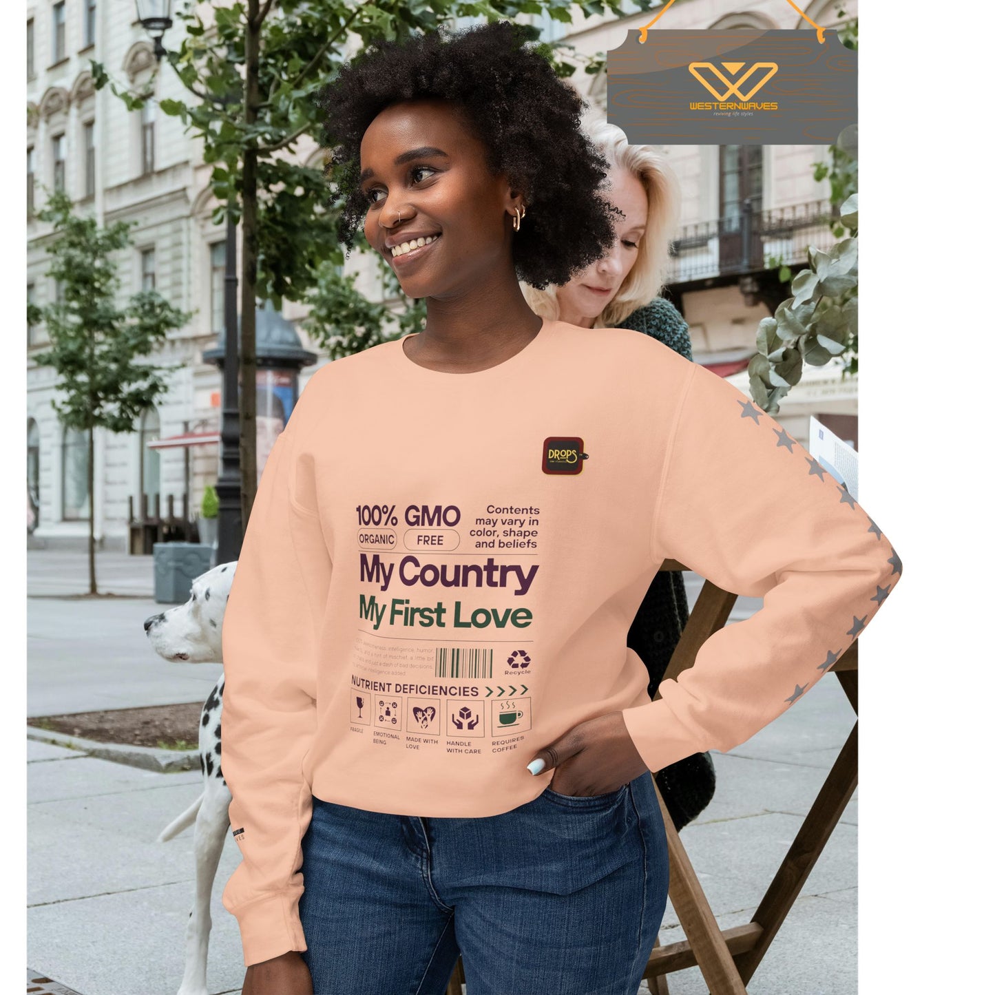 Unisex Lightweight Sweatshirt_ N7+ Series USLWSS PT2WW001_ Limited Edition by WesternWaves: